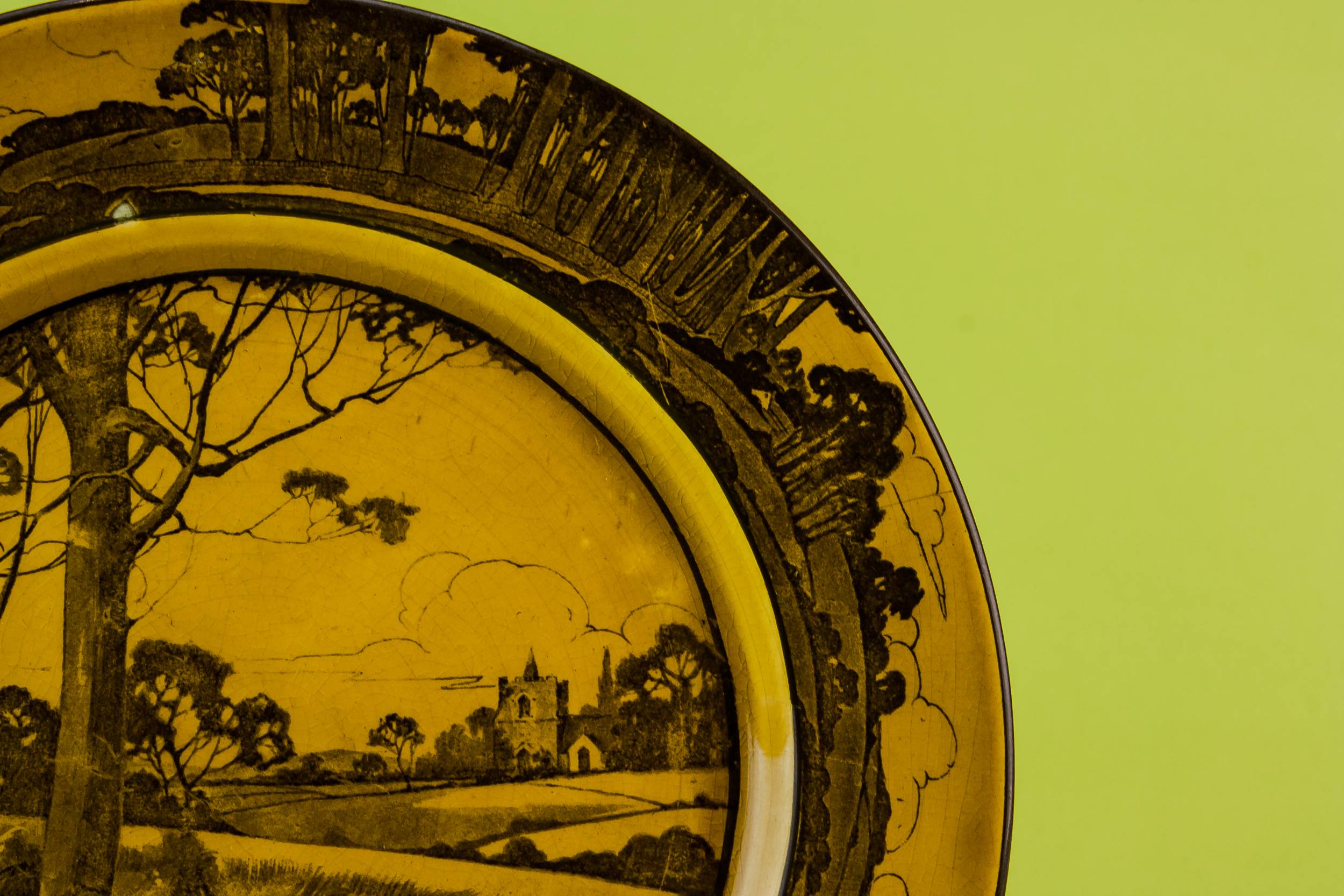 Pottery Vintage Royal — Art Deco pottery cake plate 1