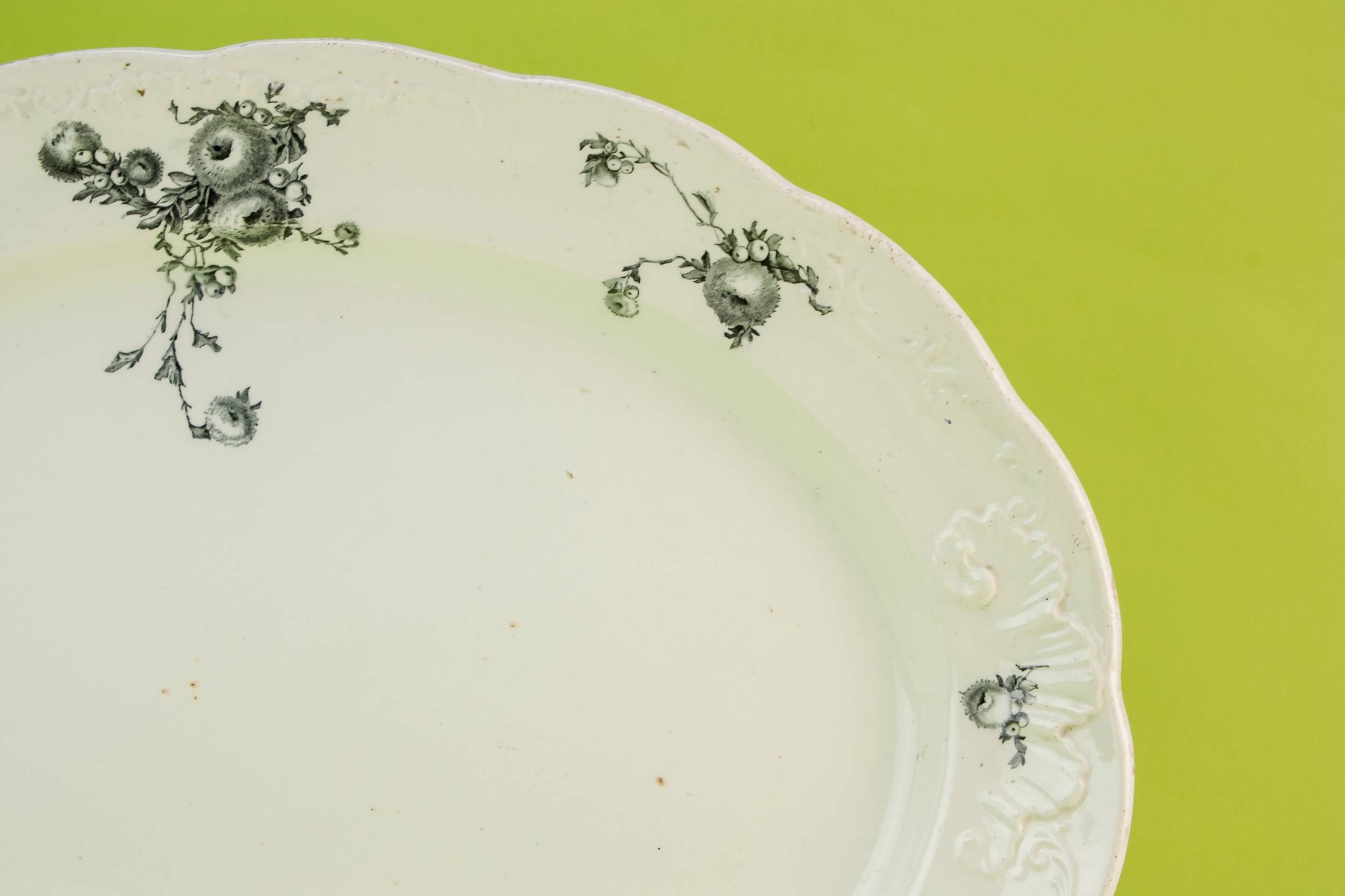 Beautiful Antique Snowfall — Aesthetic Movement platter 1