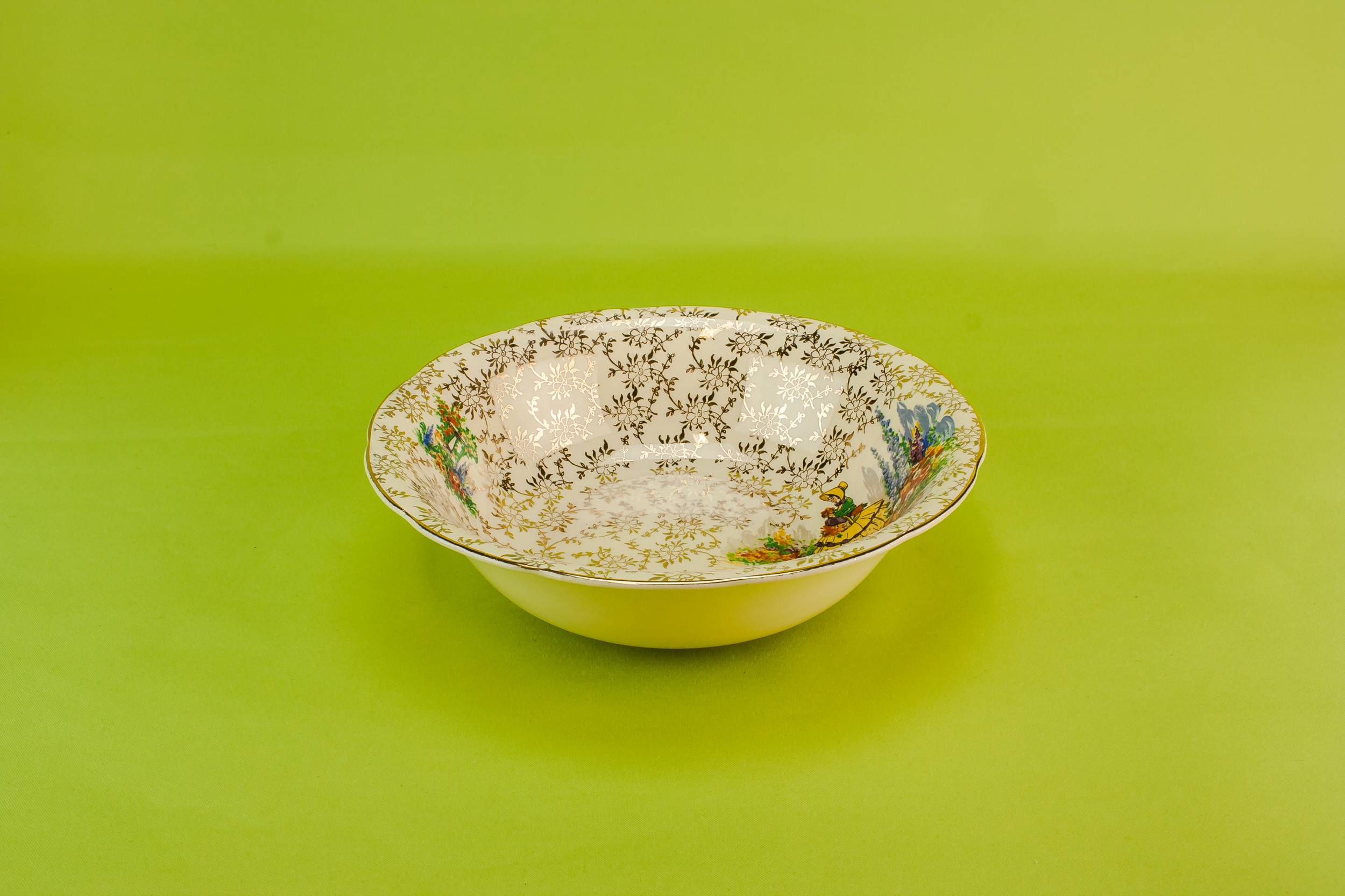 Shabby Chic Pottery — Art Deco pottery serving bowl