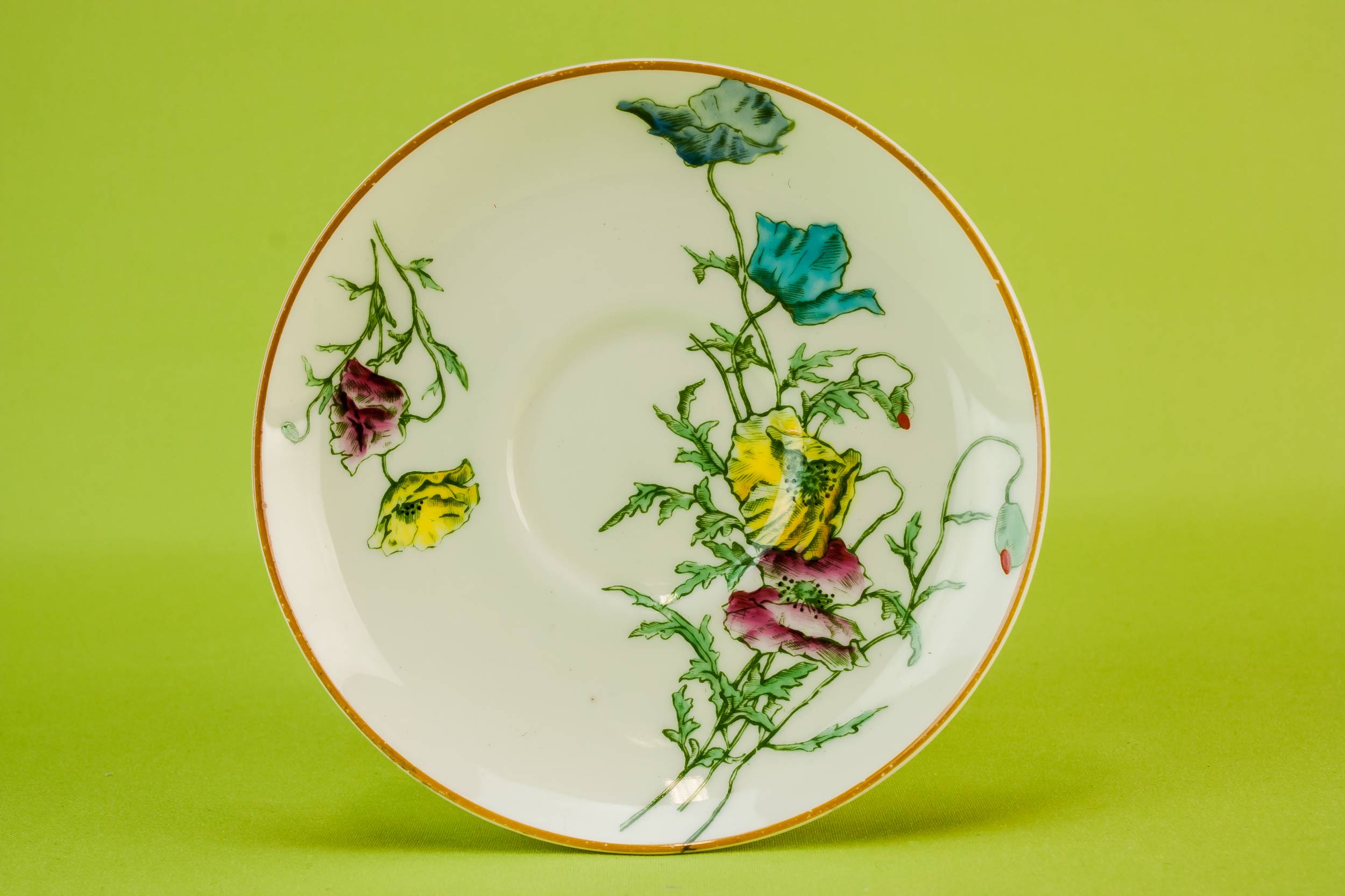 Harlequin Saucers Pottery — 6 harlequin tea saucers 6