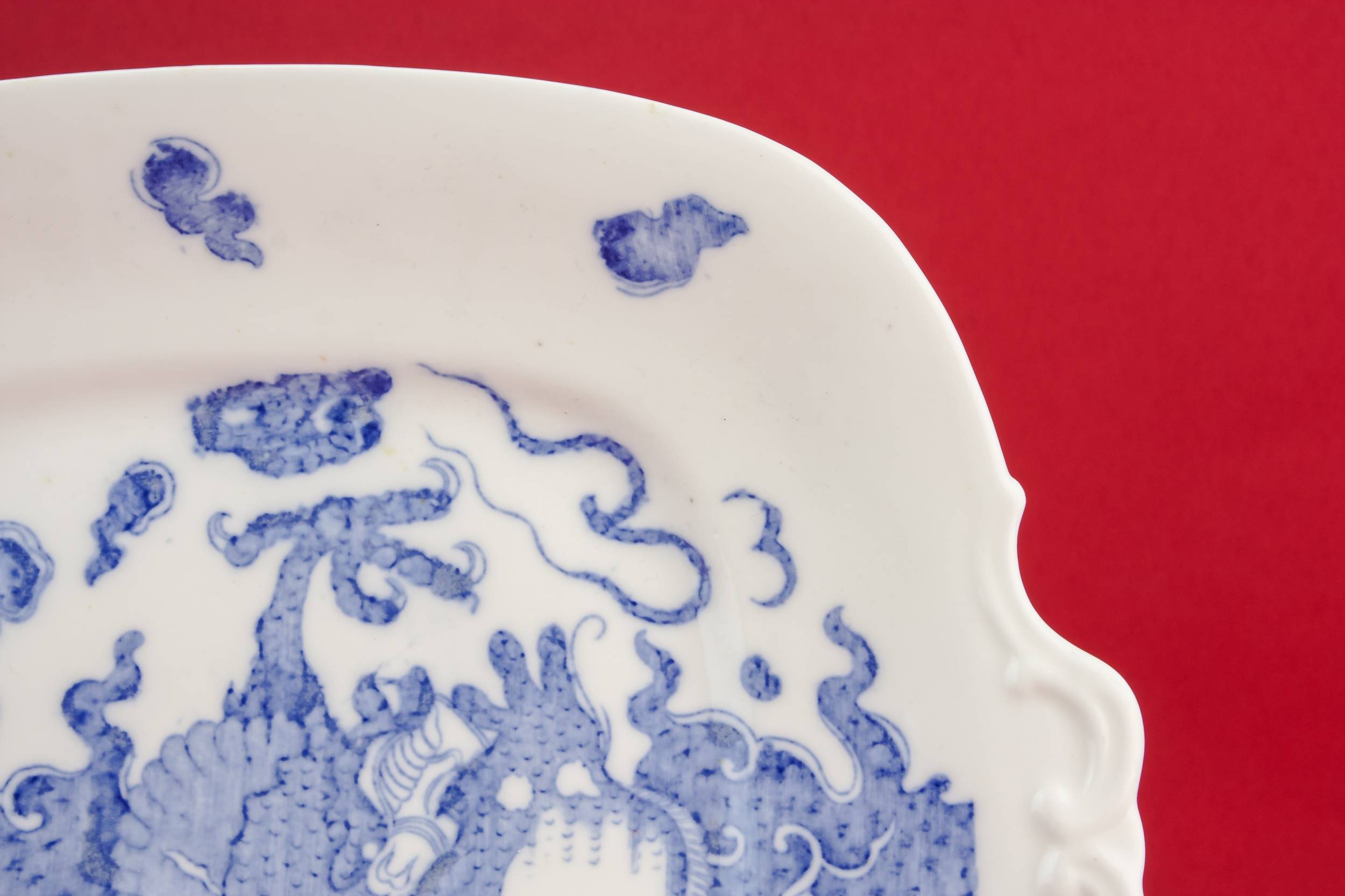 Vintage Bone China — Dragons serving dish 1