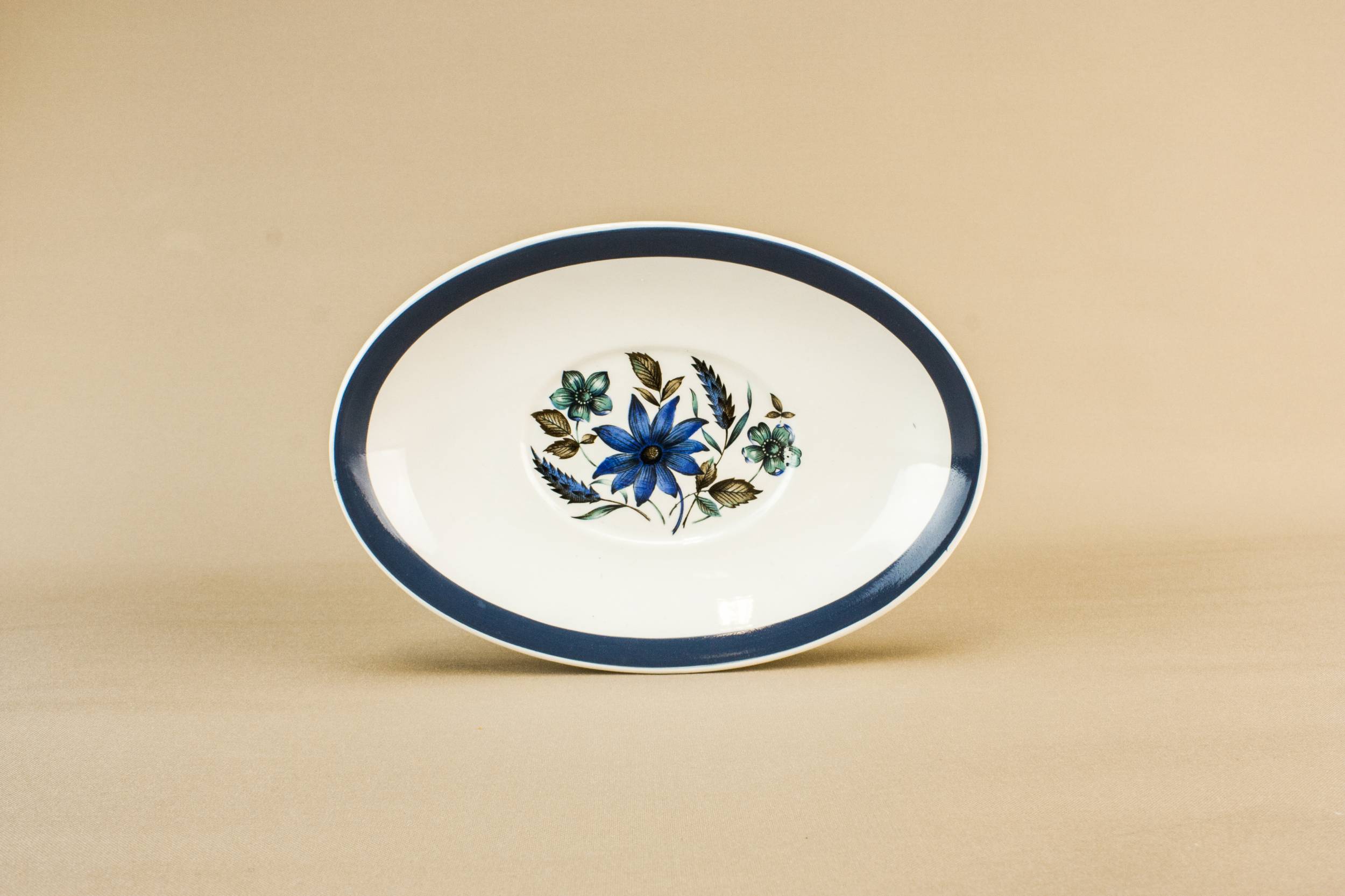 Blue Modernist Dish — Modernist pottery platter