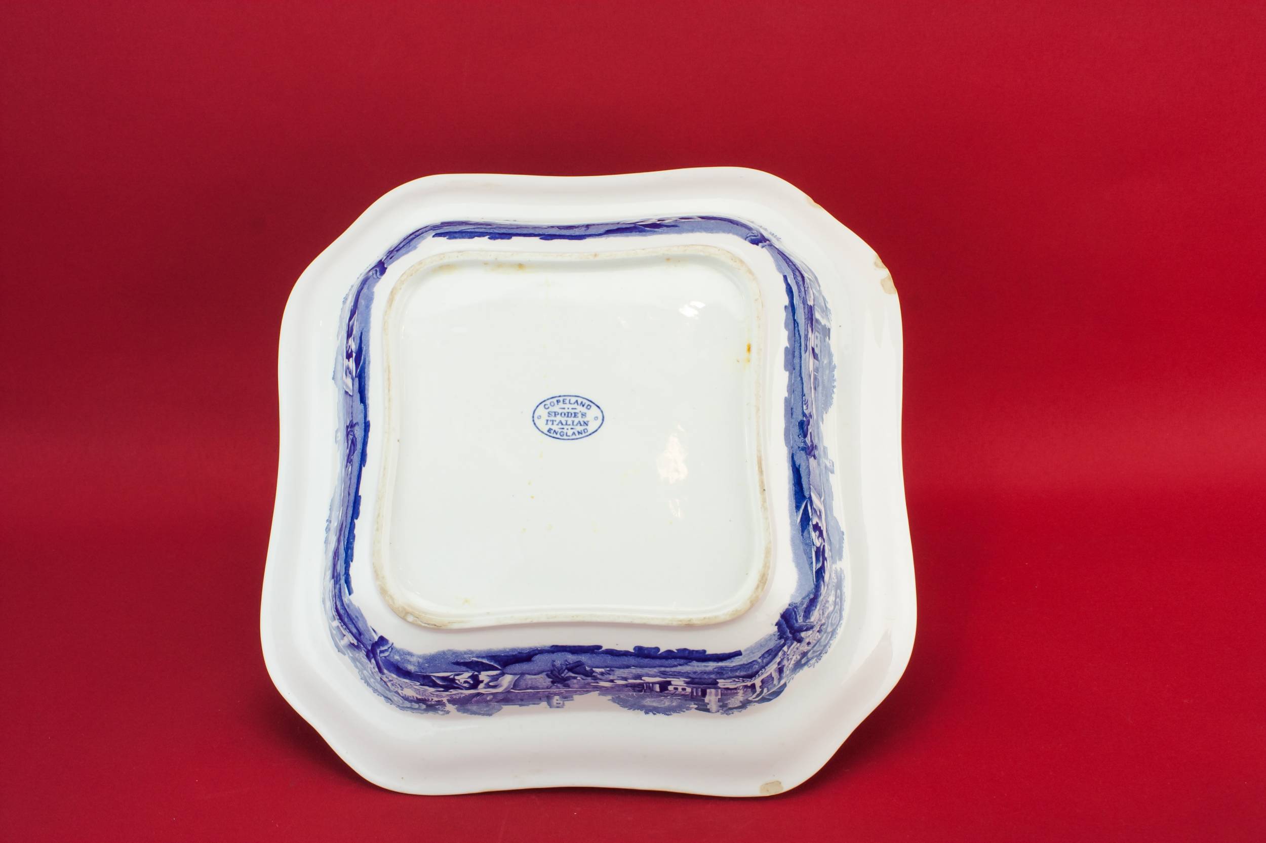 Vintage Elegant Copeland — Blue and white serving dish 3