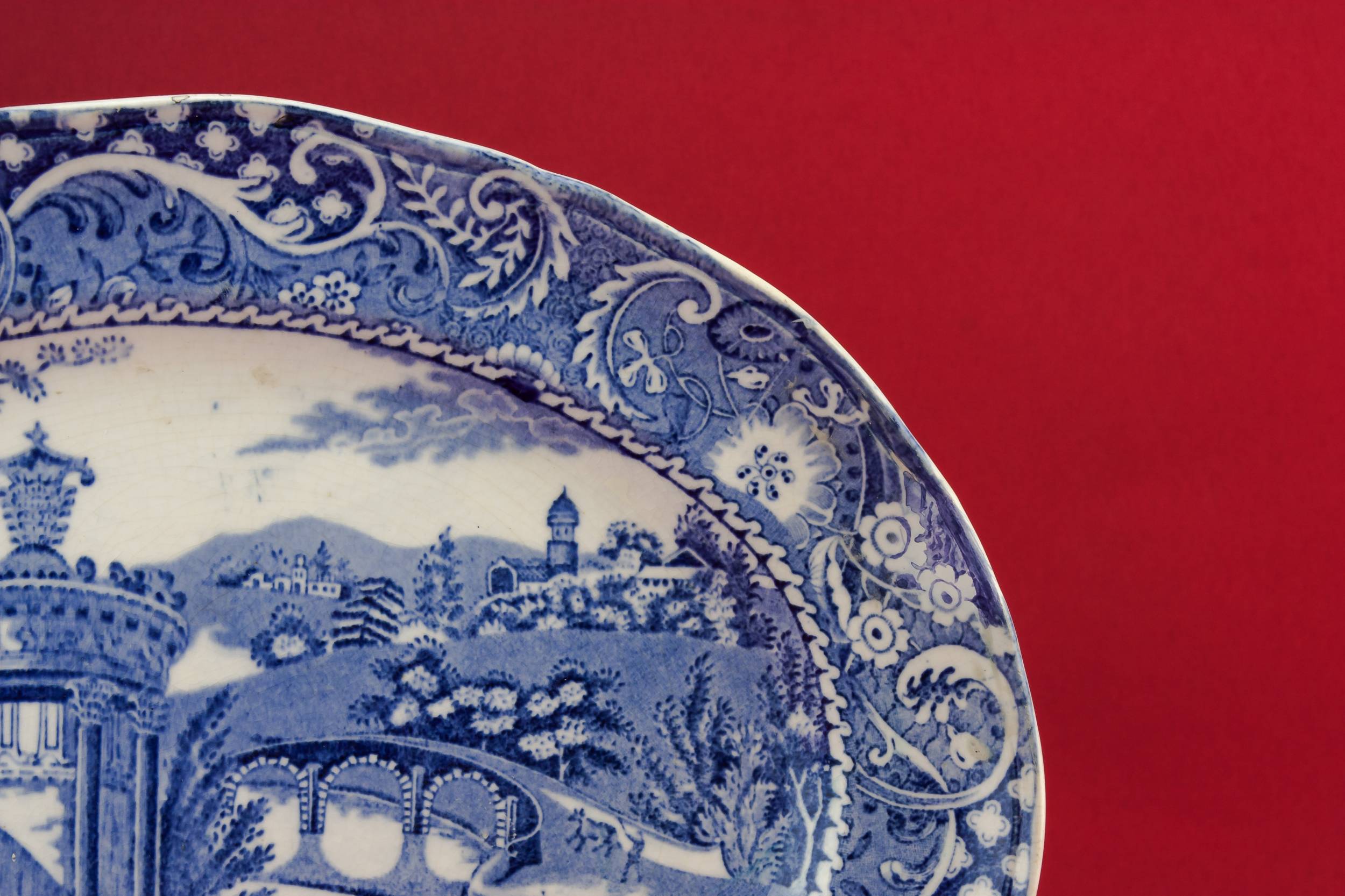 Shabby Chic Pottery — Midwinter pottery platter 1