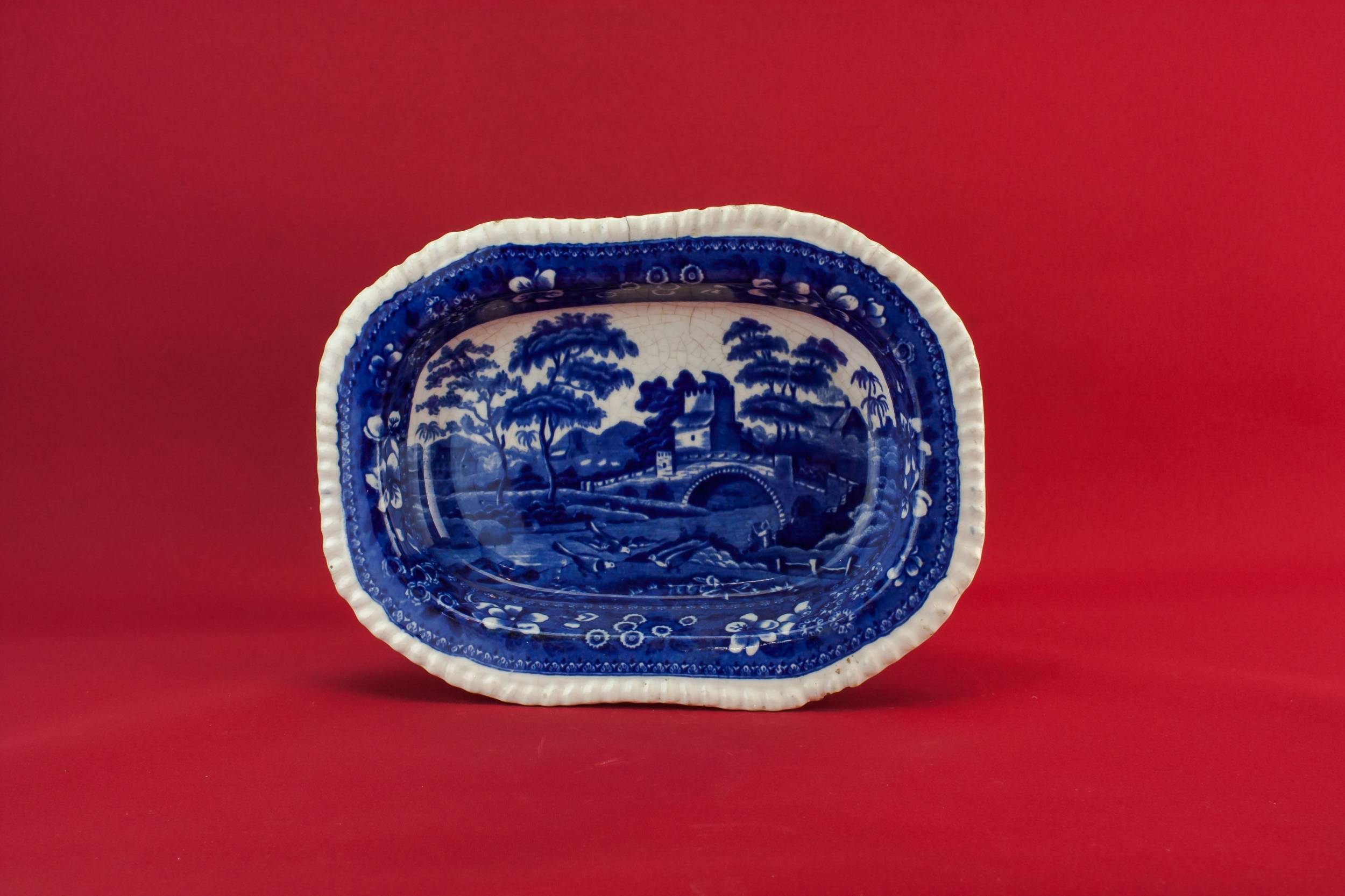 High Victorian Antique — Blue and white bowl
