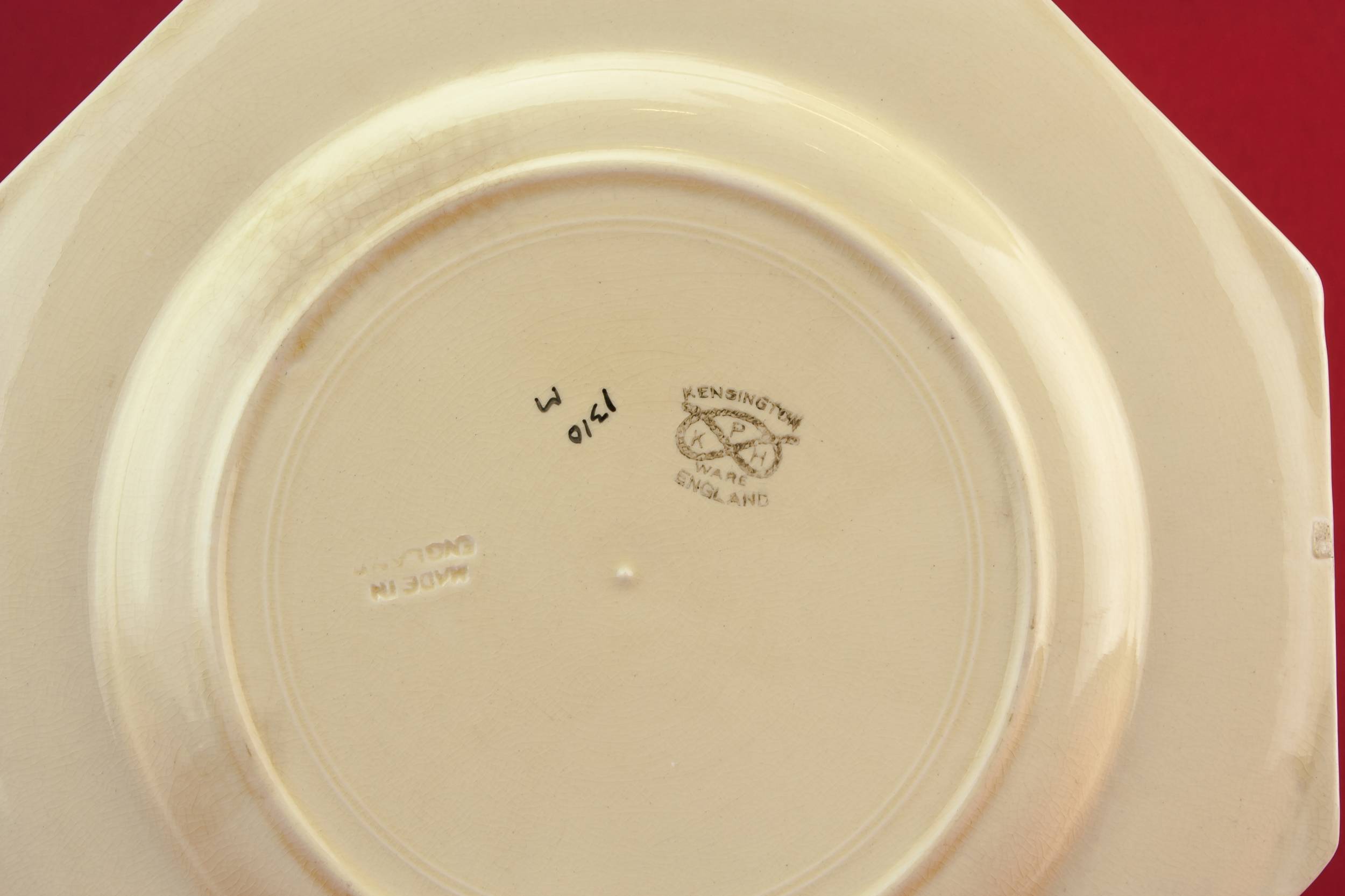 Vintage Pottery Floral — Art Deco pottery serving dish 2