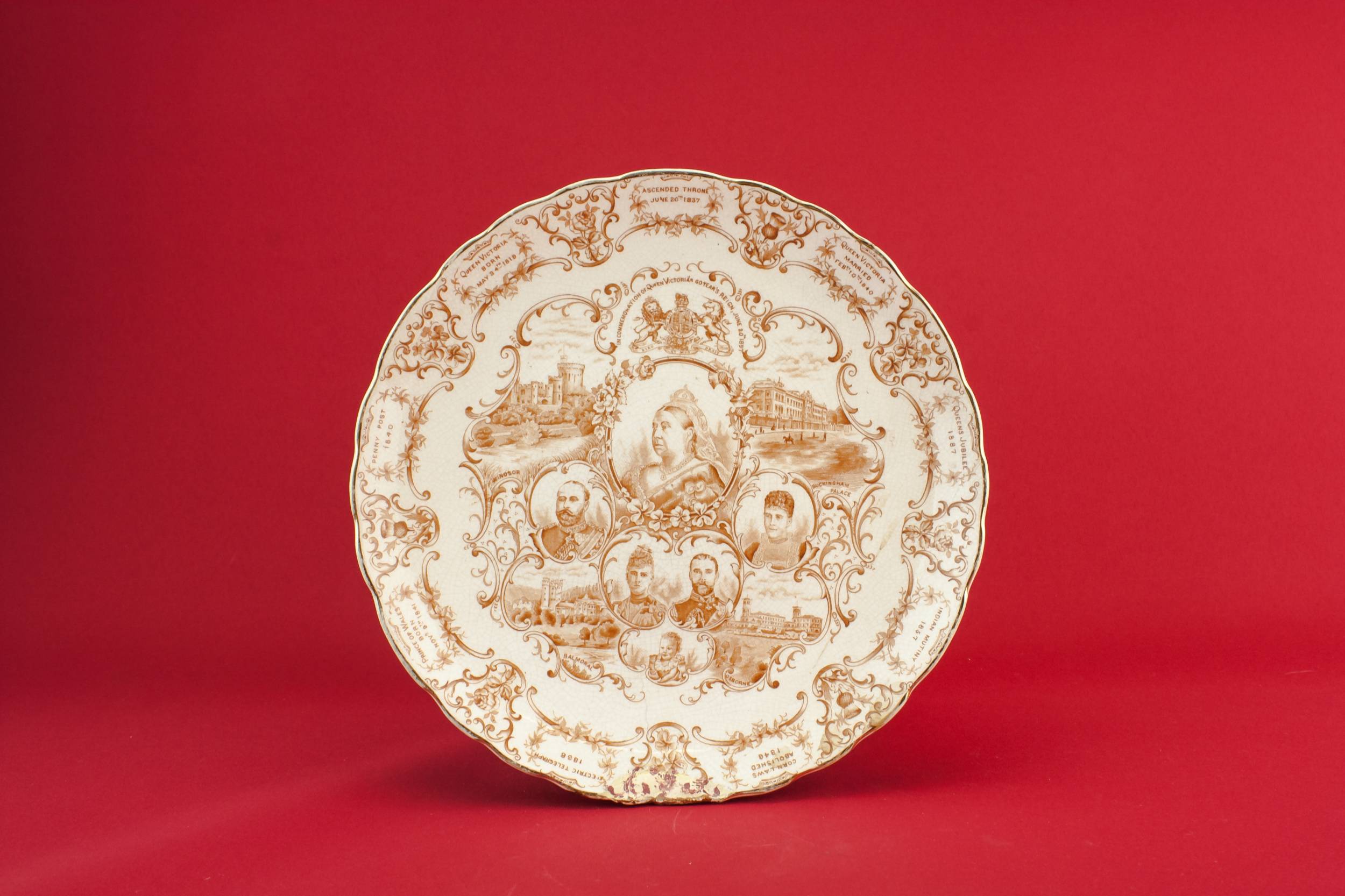 Victorian Beautiful Pottery — Queen Victoria jubilee plate