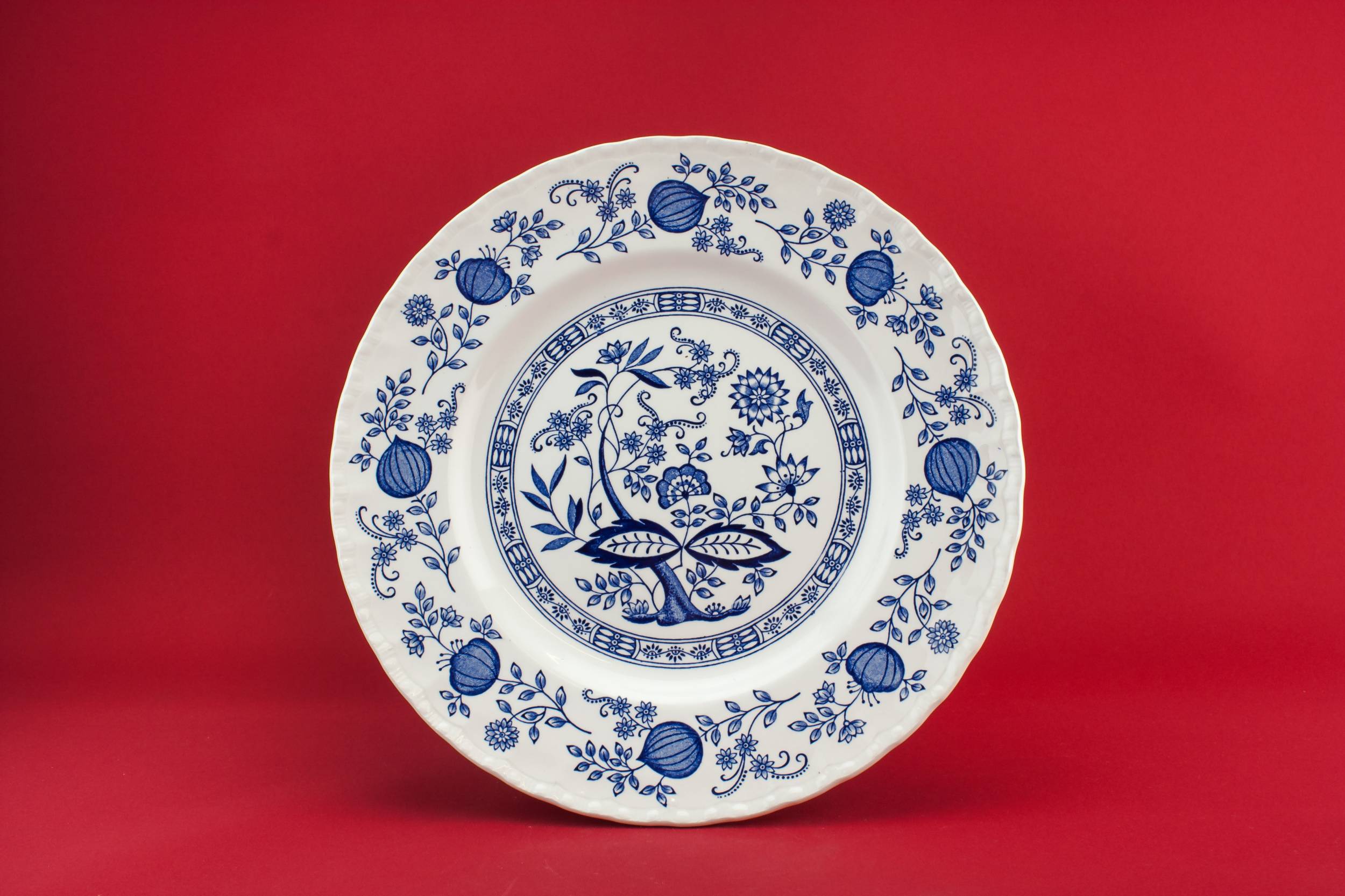 Blue And White — 5 blue and white dinner plates