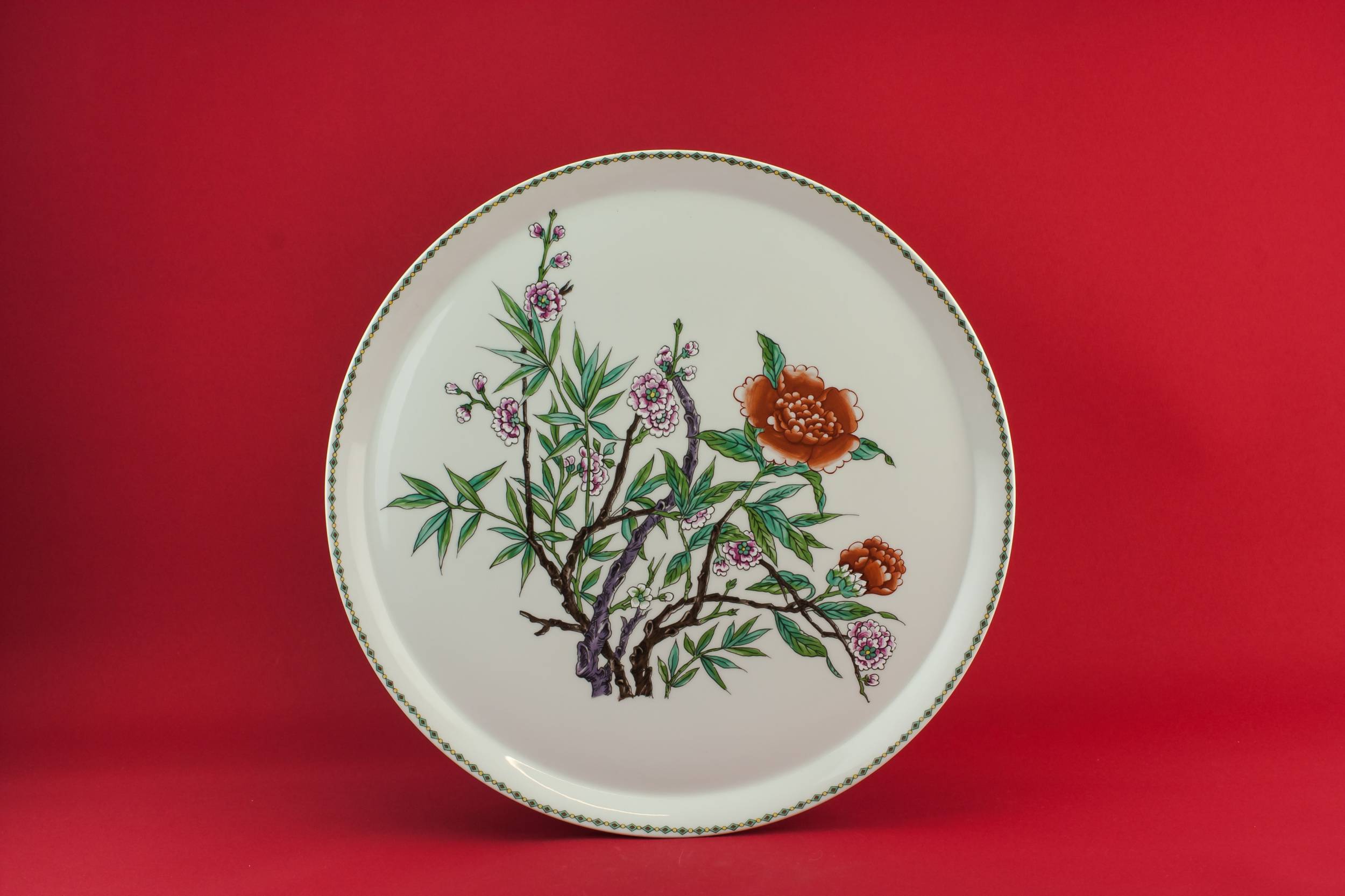 Large Vintage Floral — Limoges porcelain cake plate