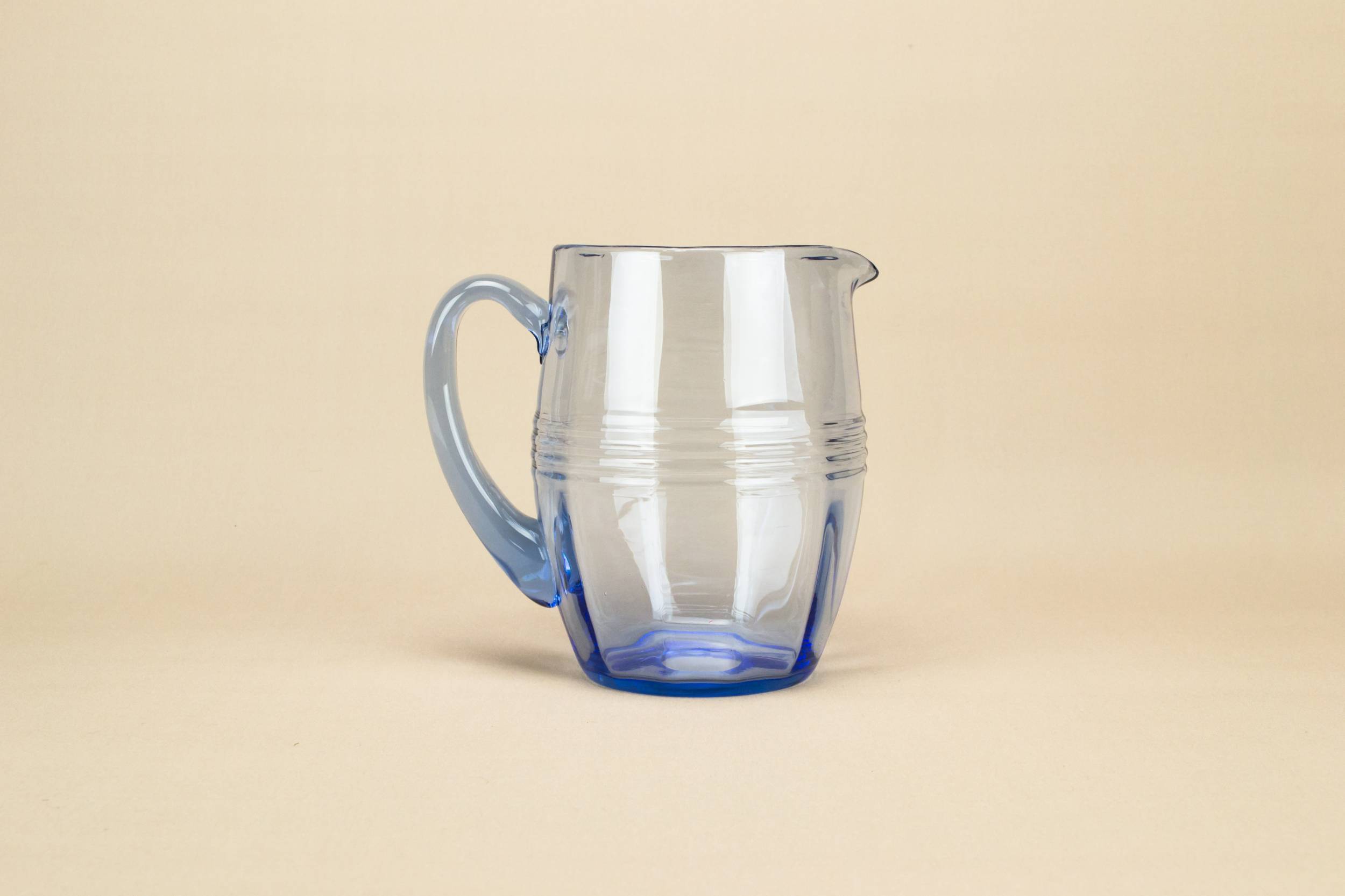 Glass Art Deco — Whitefriars glass water jug