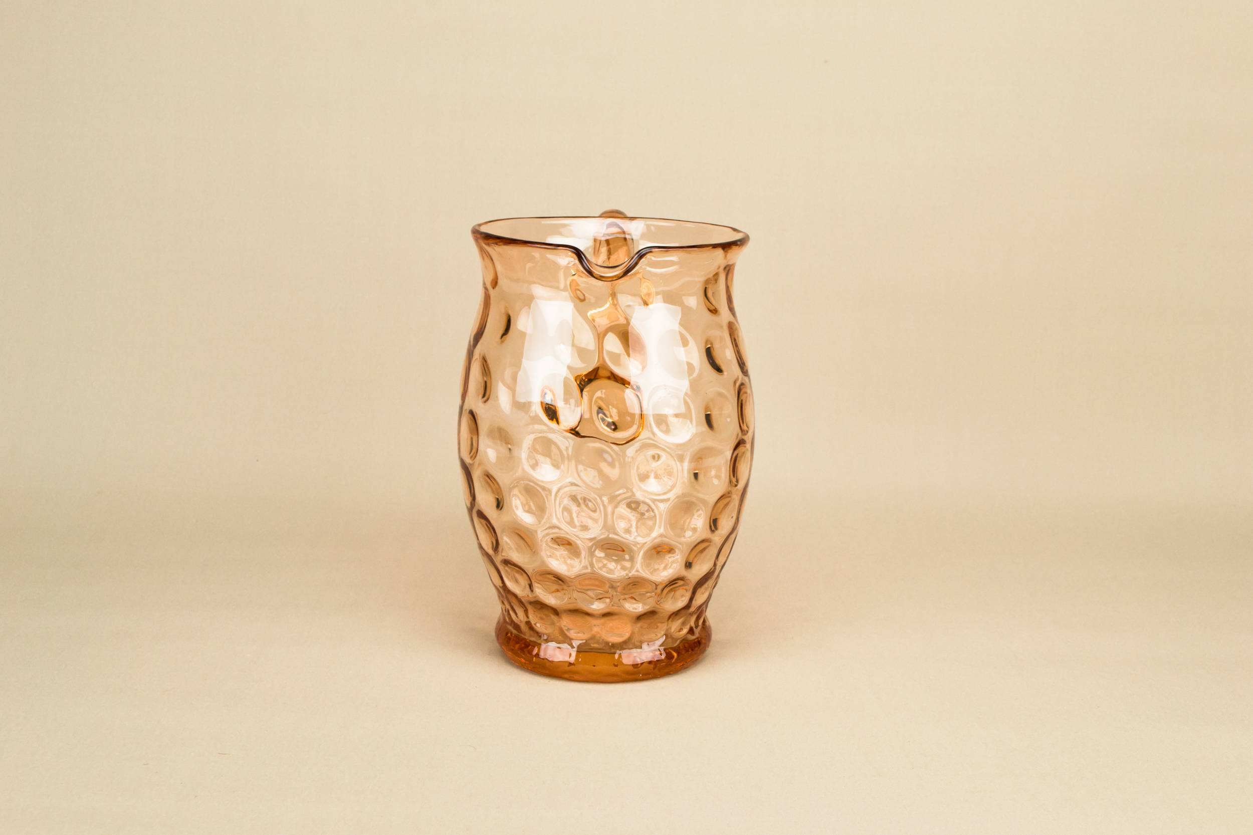 Vintage Art Deco — Pink blown glass jug 1