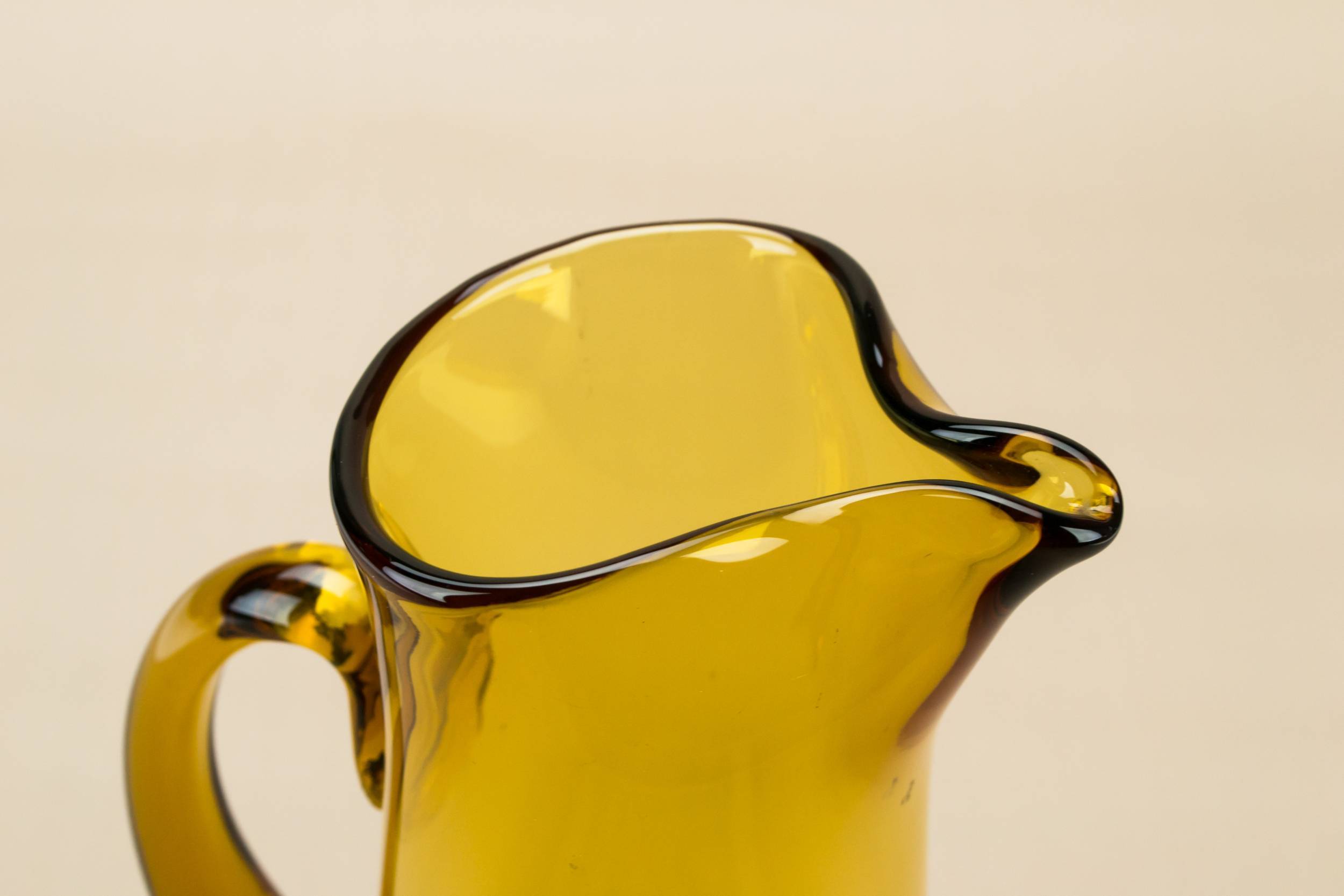 Vintage Modernist Glass — Glass water jug 1