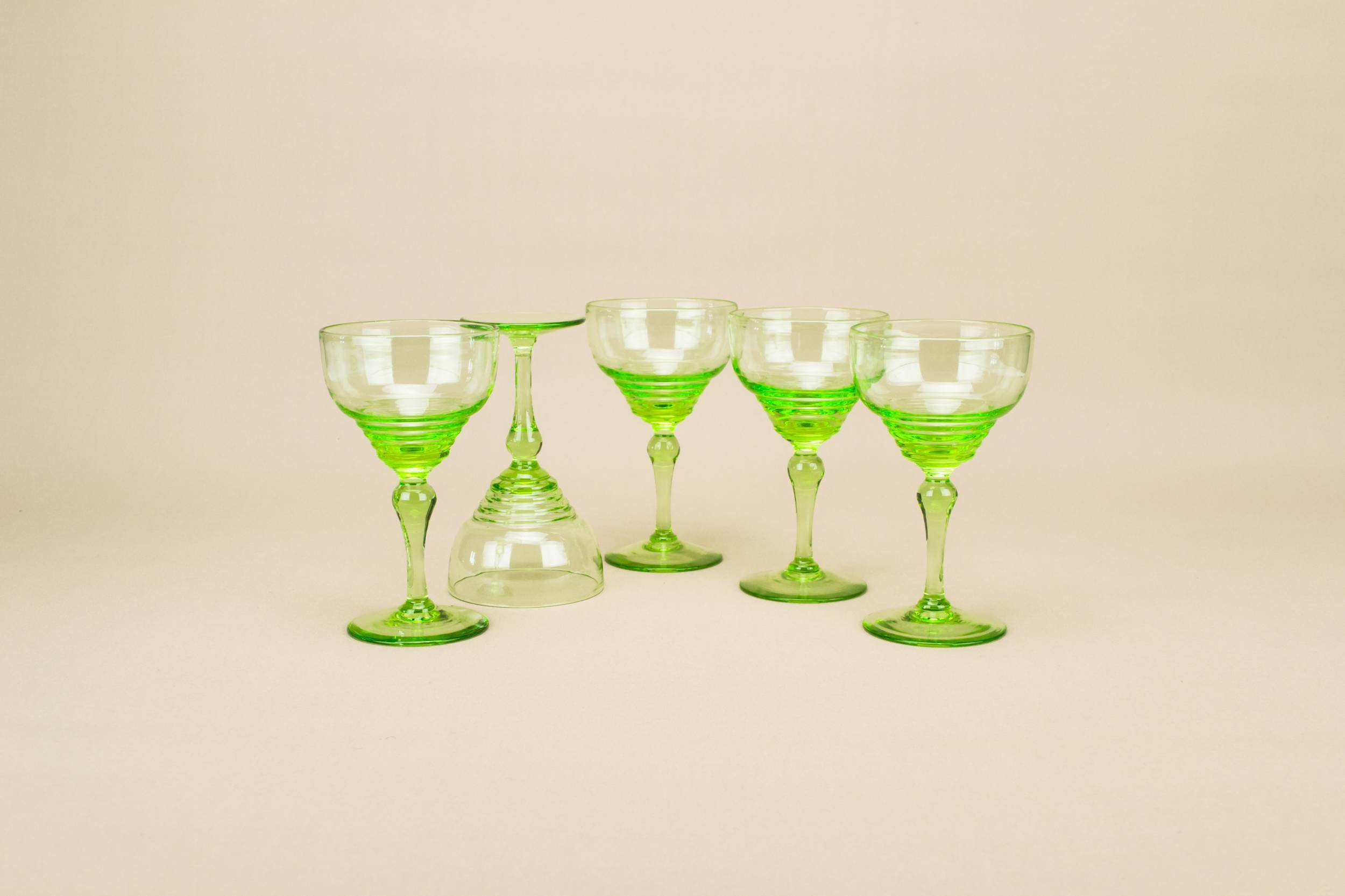 Dessert Wine Green — 5 Stuart wine glasses