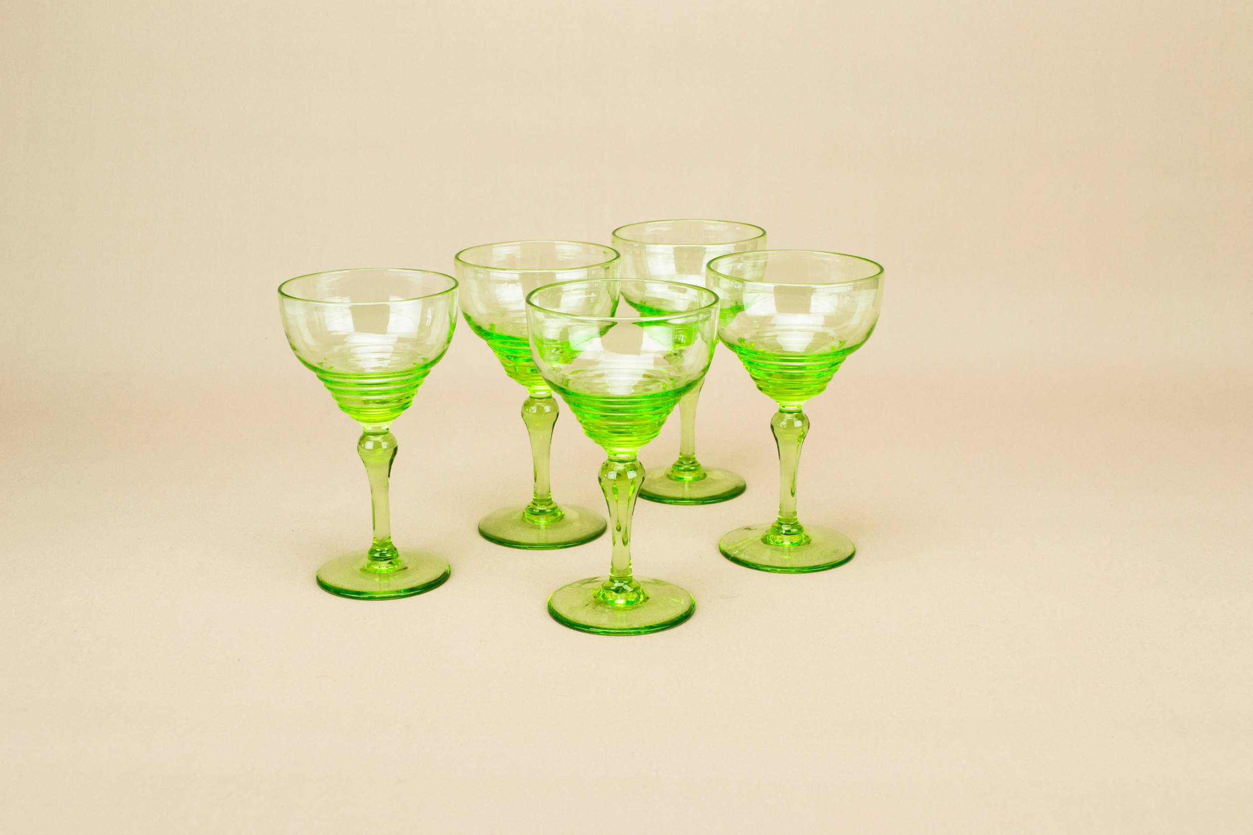 Dessert Wine Green — 5 Stuart wine glasses 2