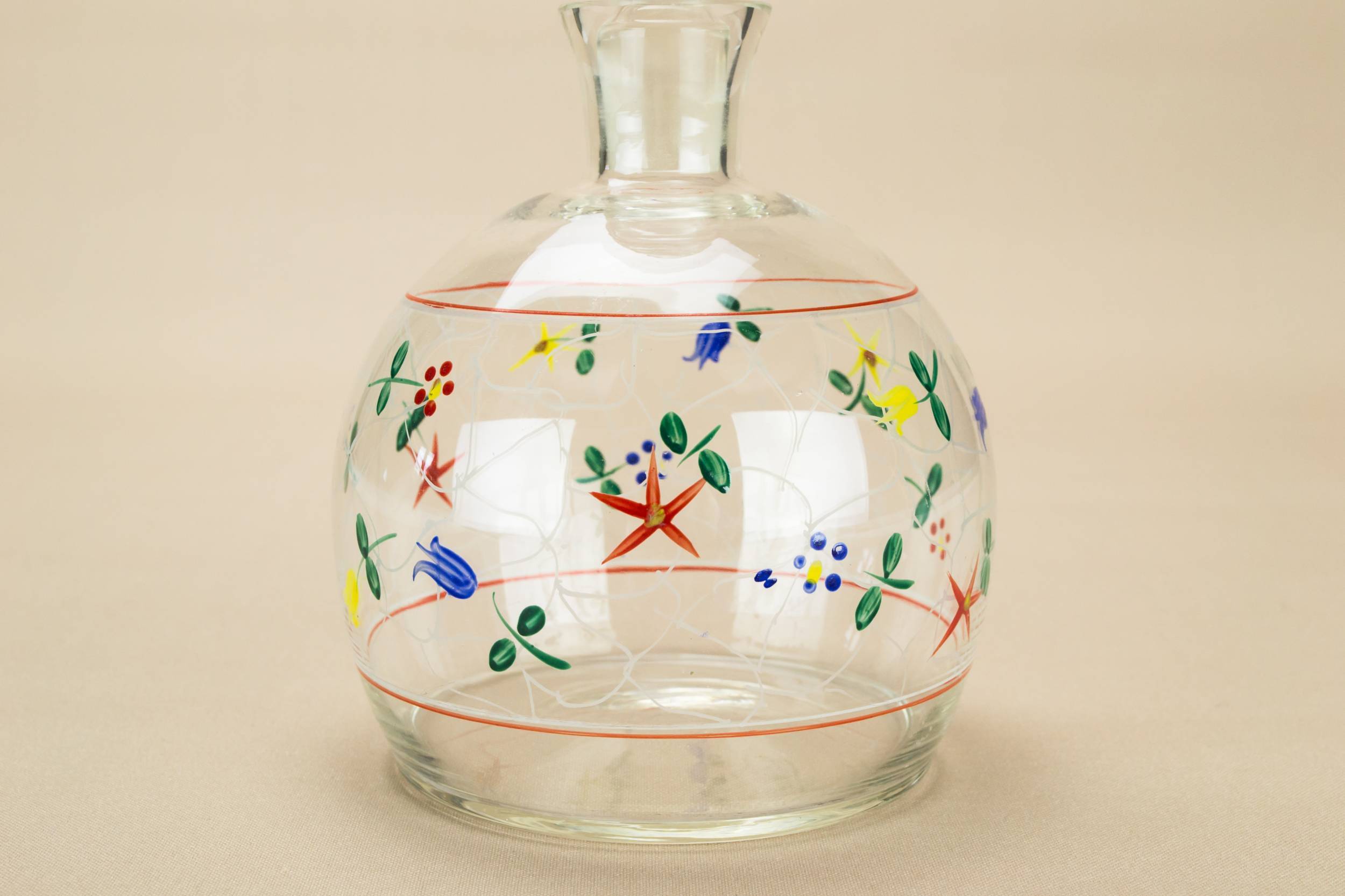 Attractive Round Water — Art Deco colourful decanter 1