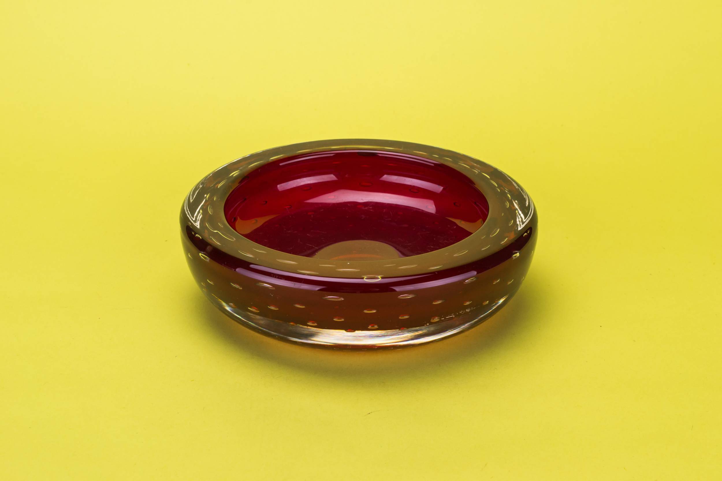 Retro Heavy 6'' — Whitefriars red glass bowl