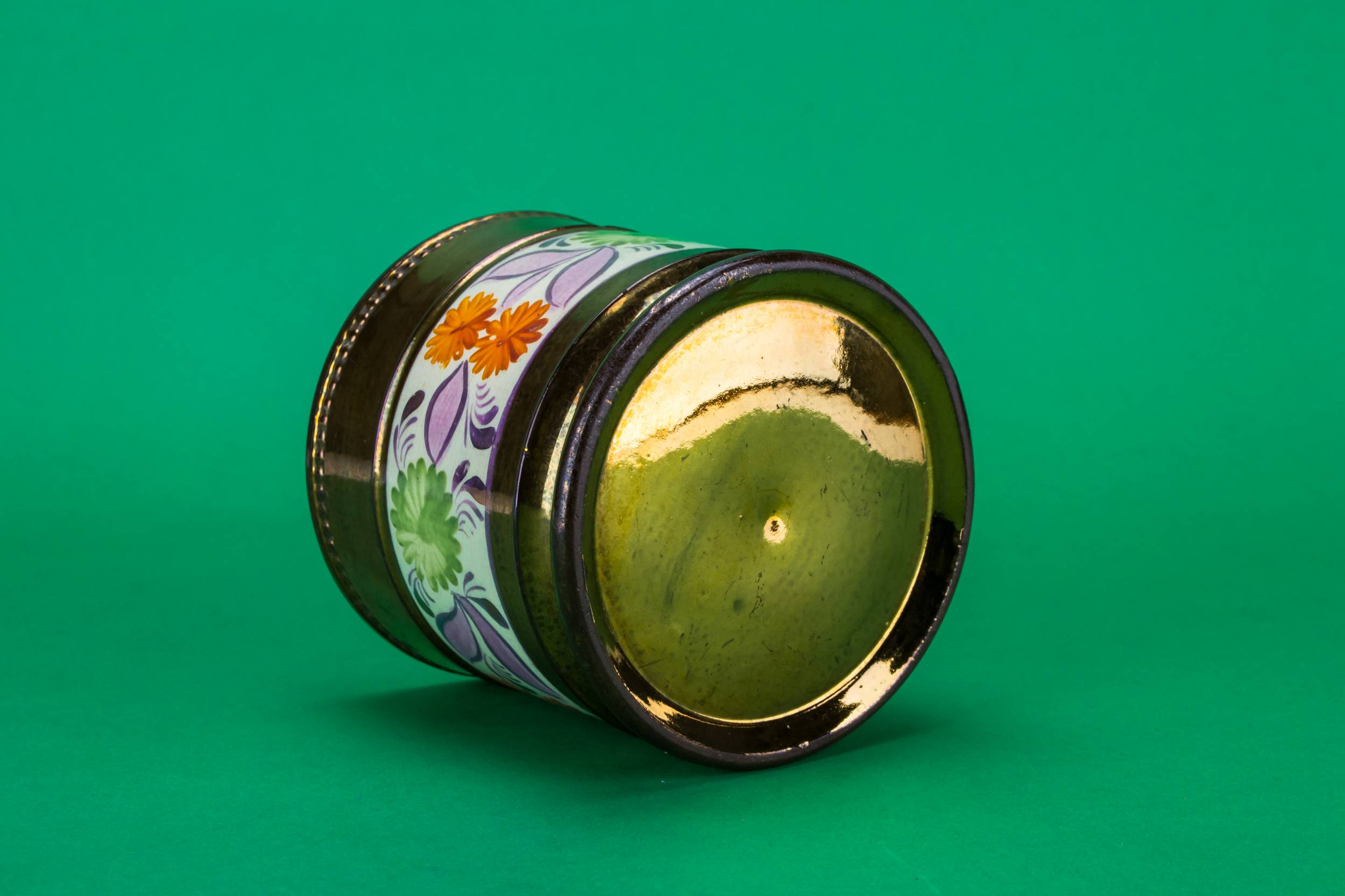 Retro Antique Floral — Lustre coffee can 1