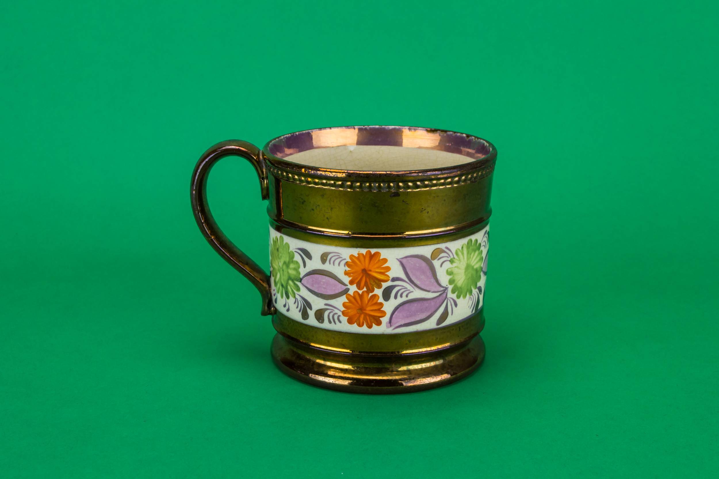Retro Antique Floral — Lustre coffee can
