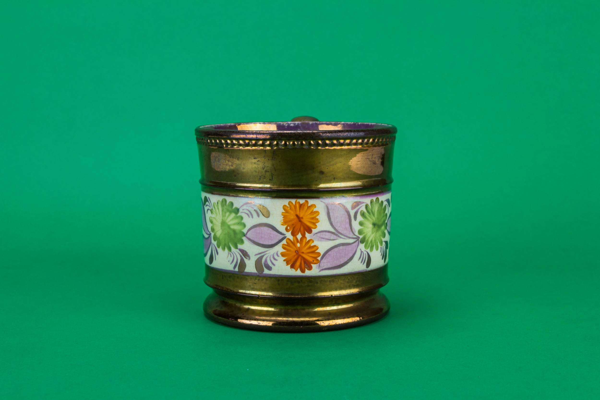 Retro Antique Floral — Lustre coffee can 3