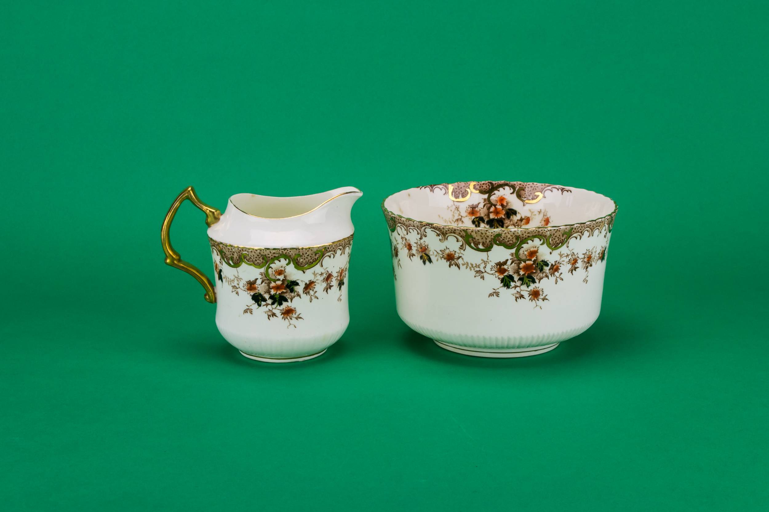 Ceramic Antique Lemonade — Sugar bowl and creamer