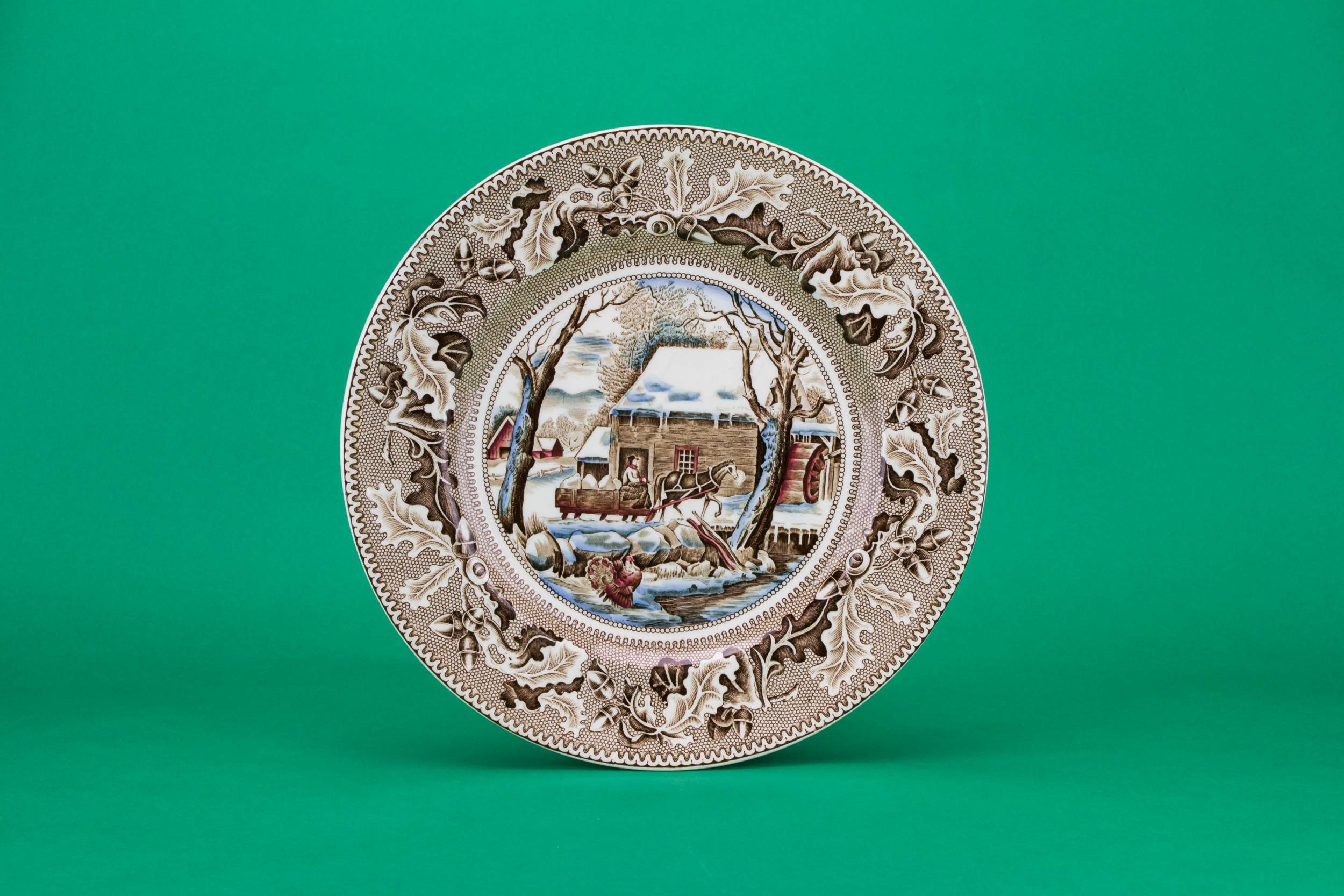 Vintage Porcelain Thanksgiving — 5 Porcelain dinner plate