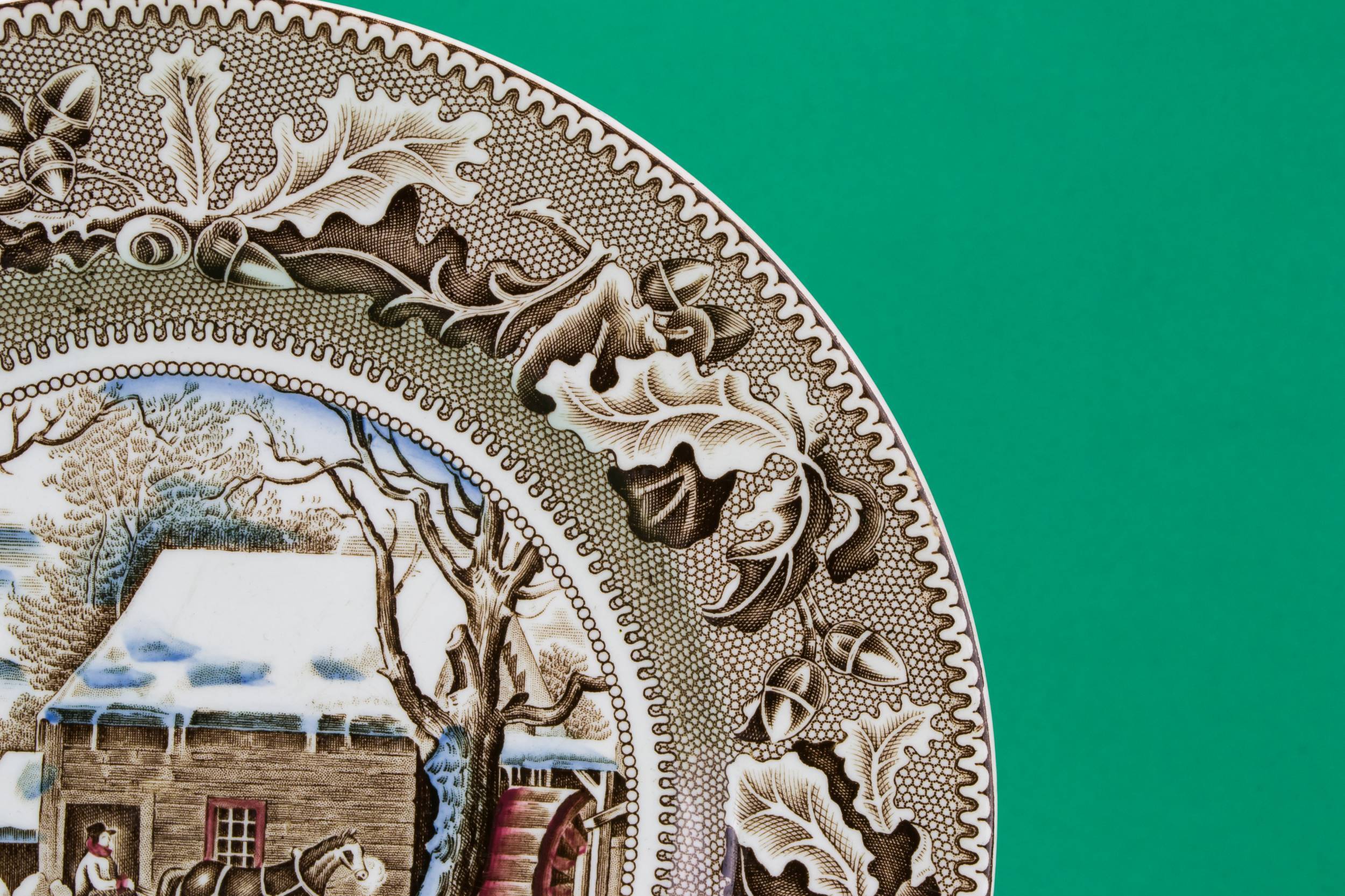 Vintage Porcelain Thanksgiving — 5 Porcelain dinner plate 1
