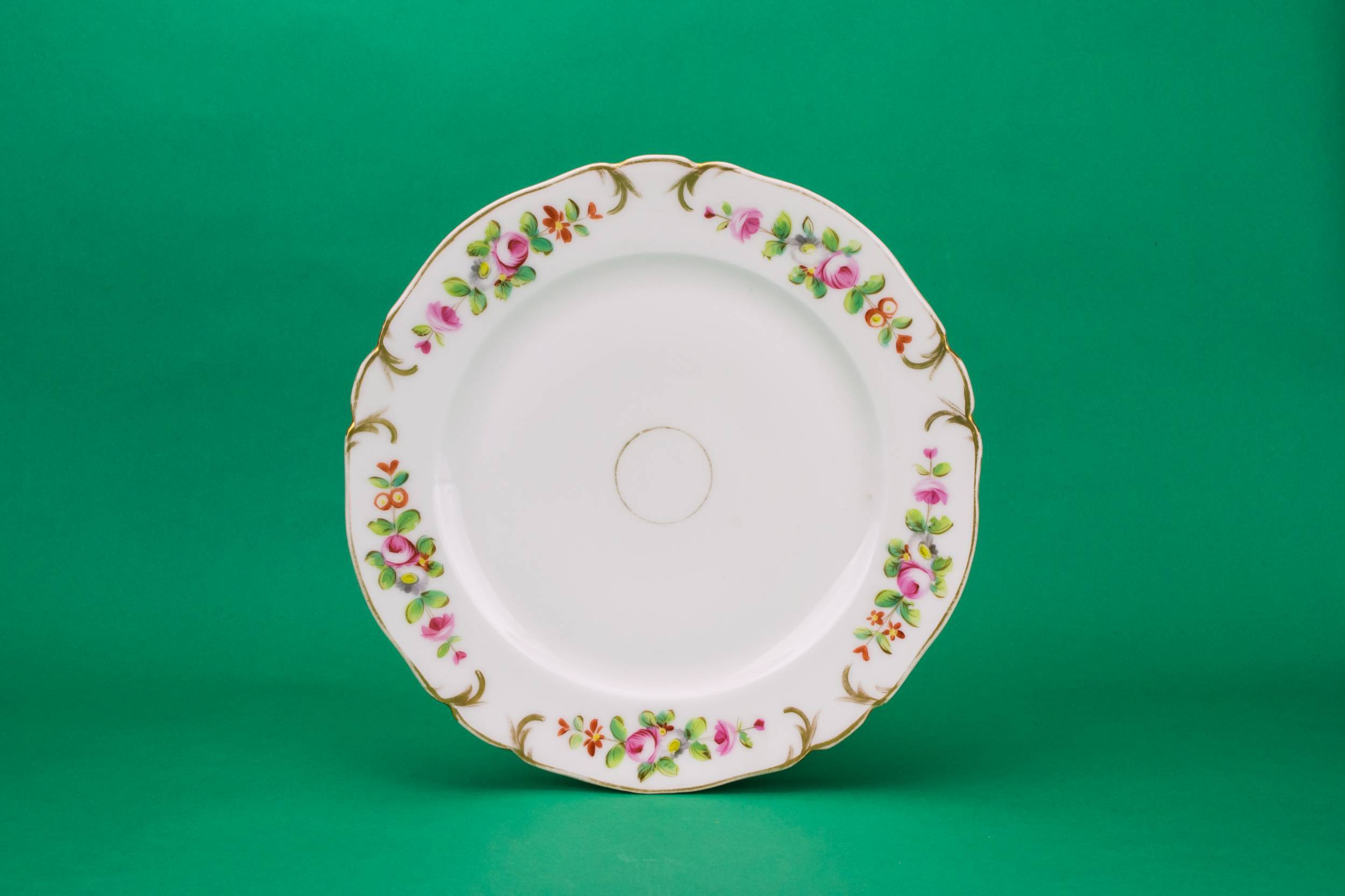 Pink Elegant Floral — Floral serving plate
