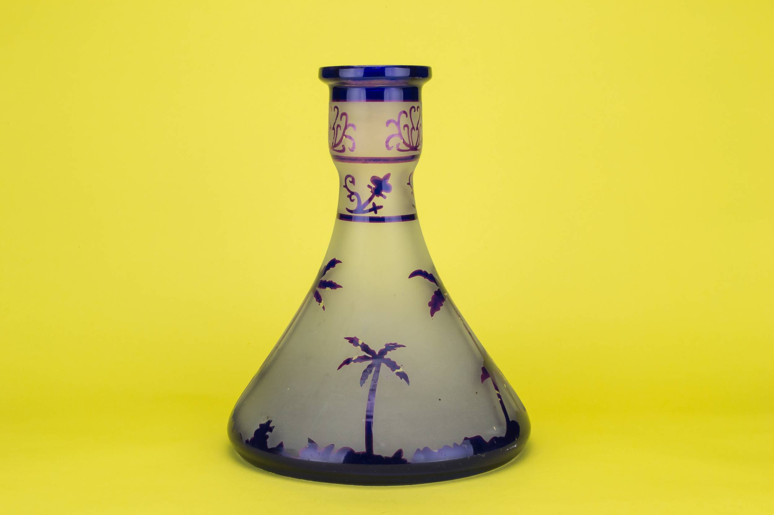 Imposing Art Deco — Blue frosted glass hookah 1