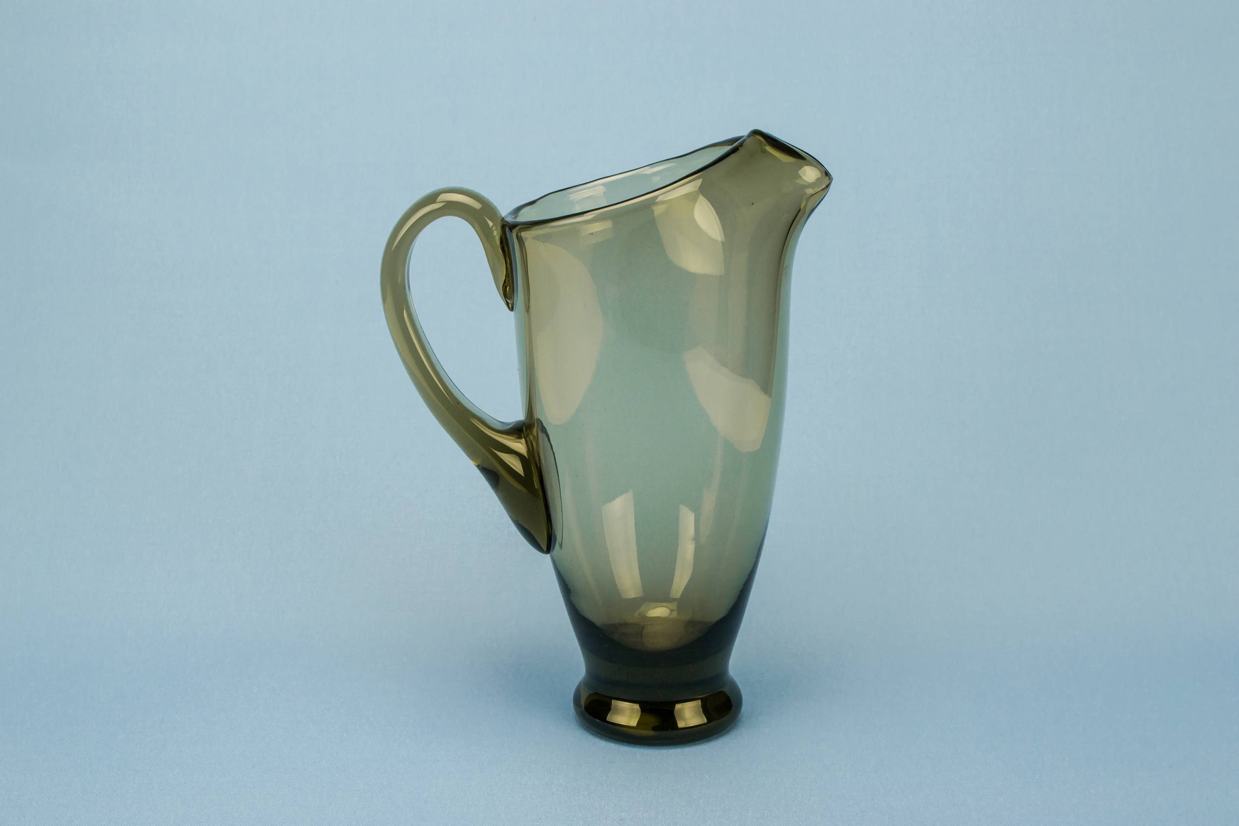 Glass Modernist Lemonade — Smoky grey glass jug