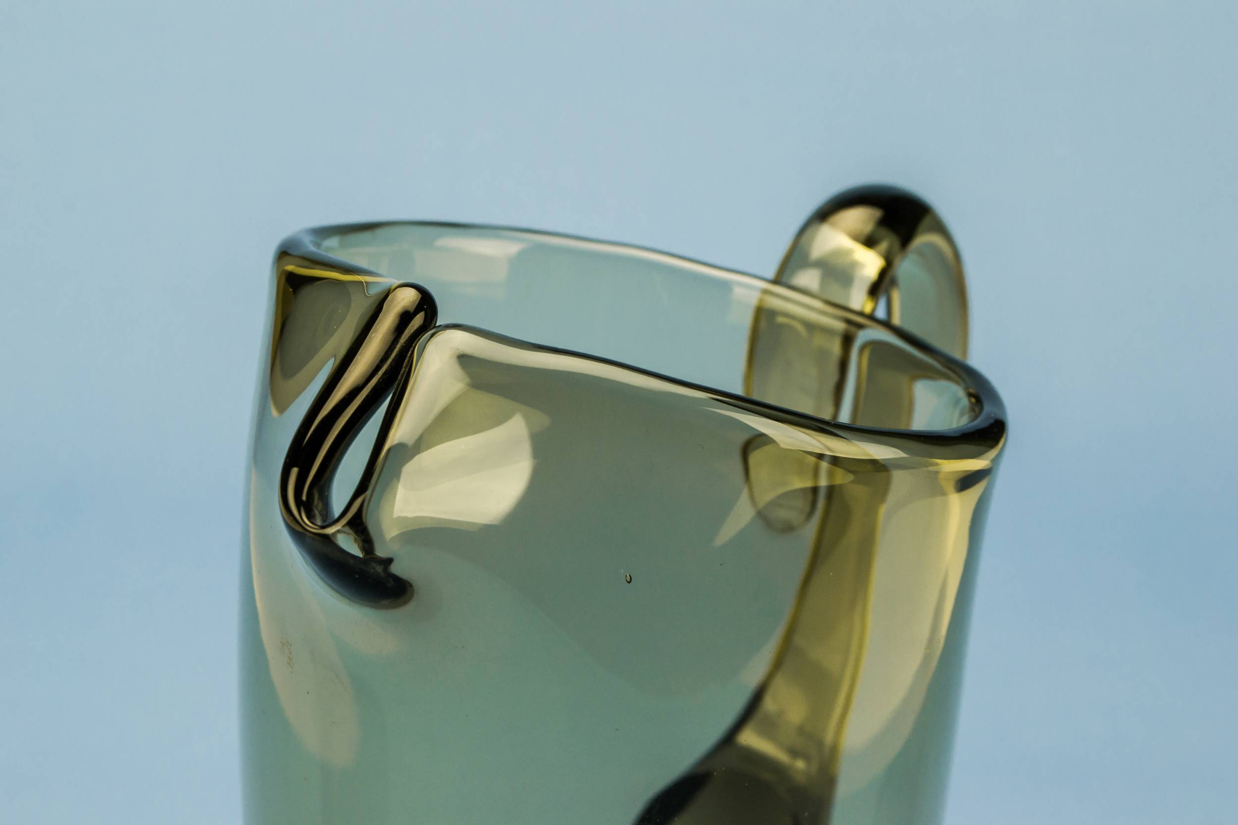 Glass Modernist Lemonade — Smoky grey glass jug 2