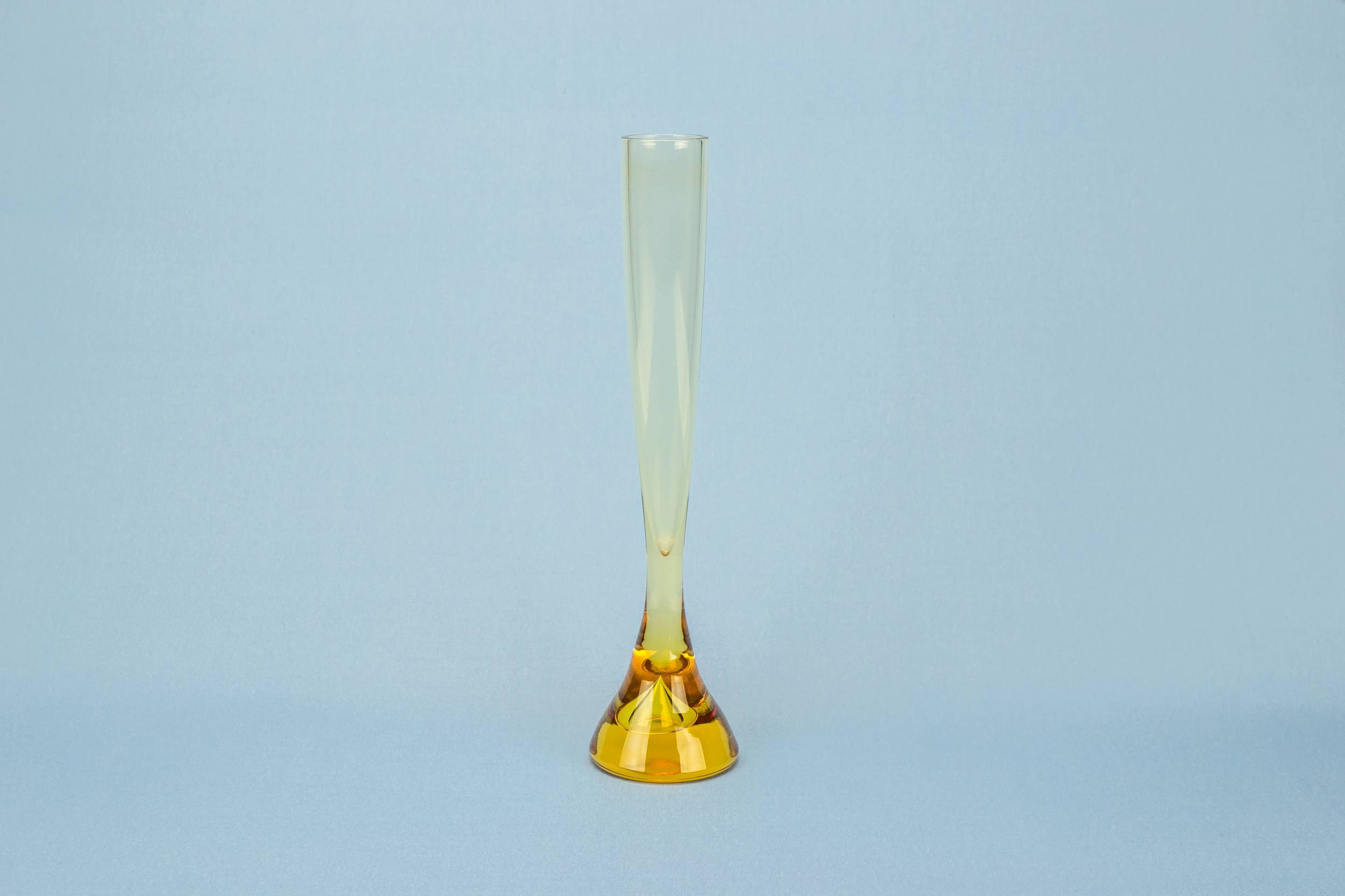 Vintage Elegant Minimalist — Whitefriars amber glass vase