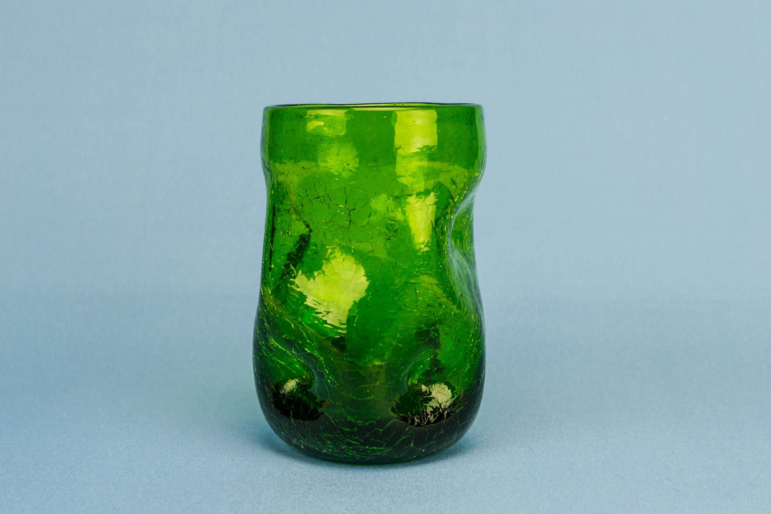 Modernist Elegant Glass — Small green glass vase 1