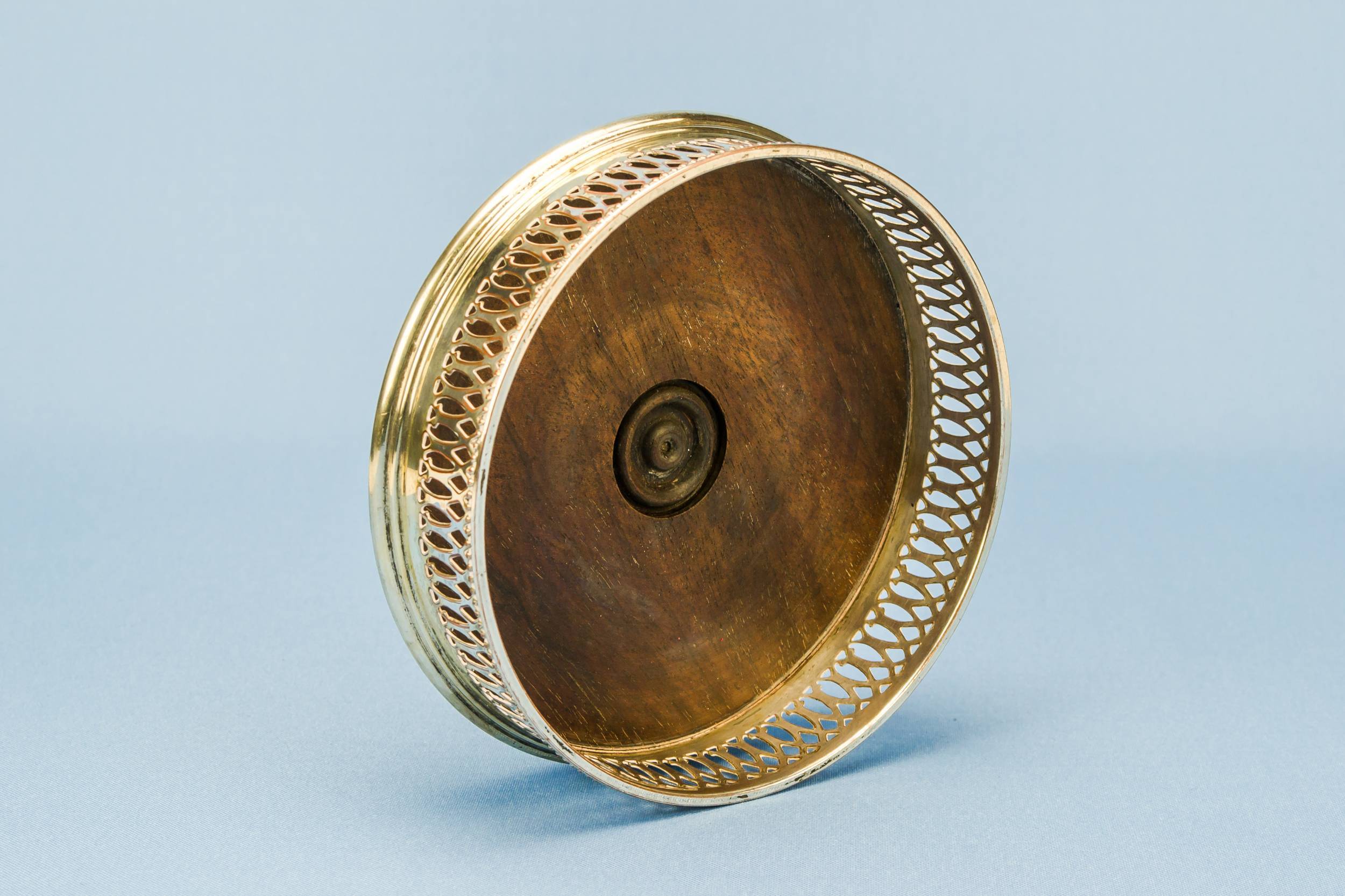 Pierced Silver Plated — Silver plated wine coaster 1