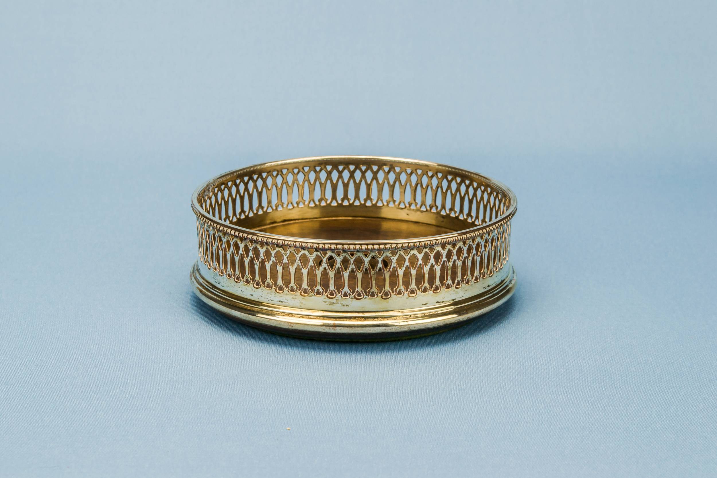 Pierced Silver Plated — Silver plated wine coaster