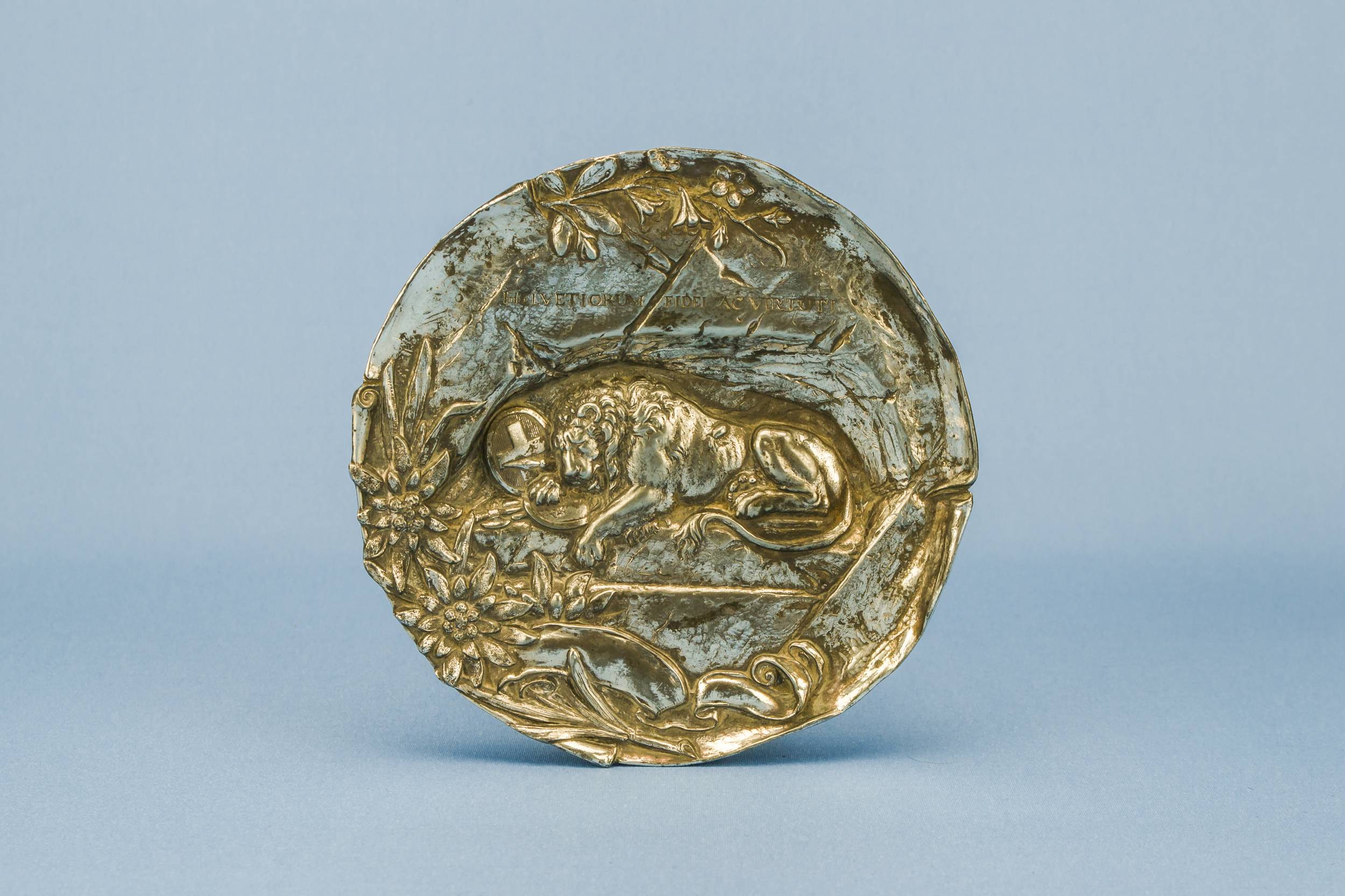 Silver Plated Metal — Small lion tray
