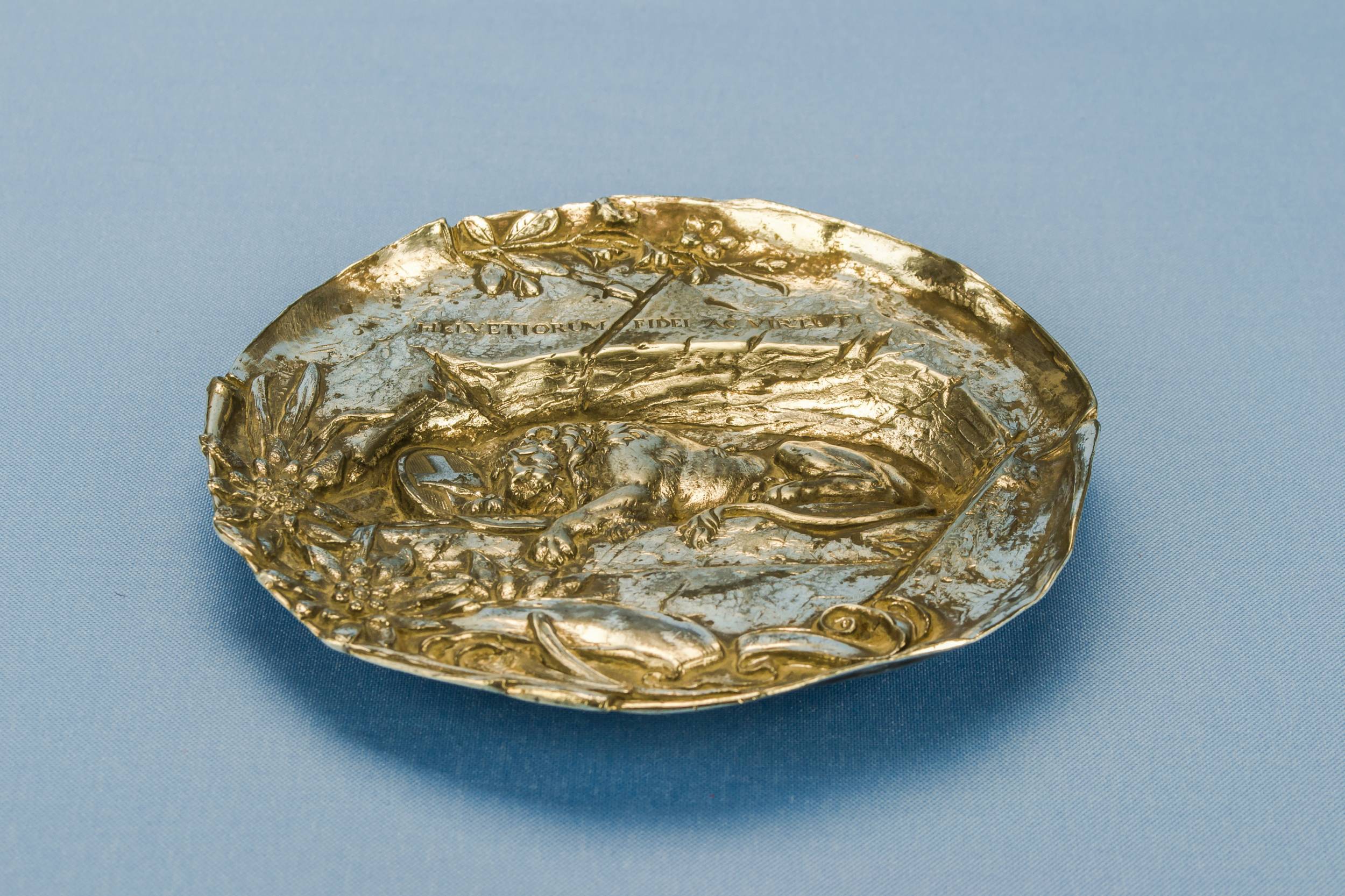 Silver Plated Metal — Small lion tray 3