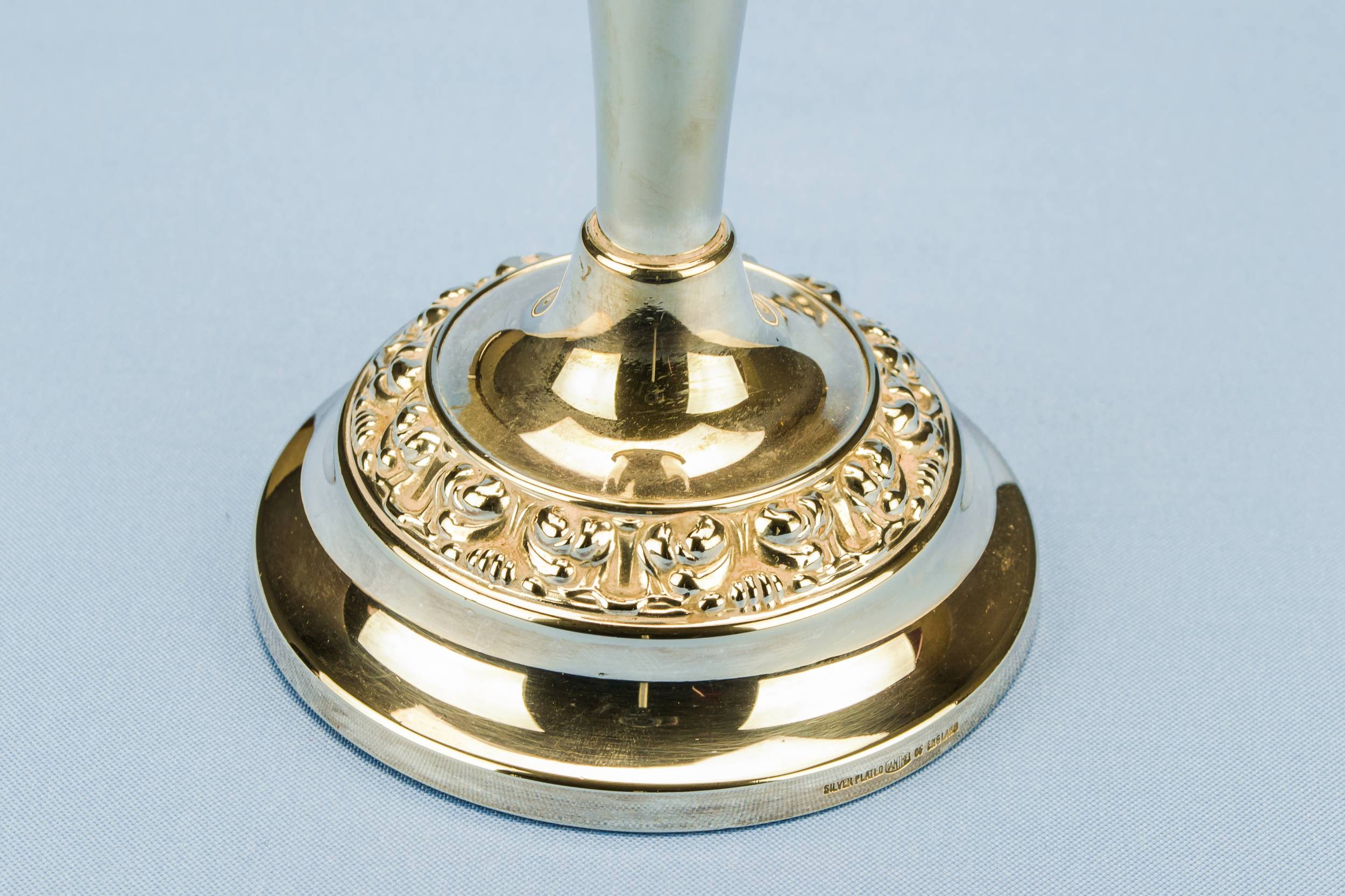 Georgian Vintage Floral — 2 silver plated candlesticks 4