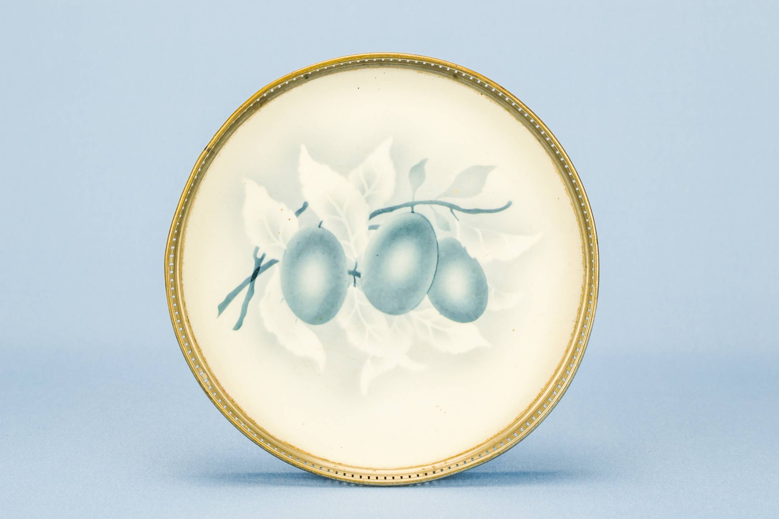 Antique Porcelain Fruits — Blue and white coaster 1