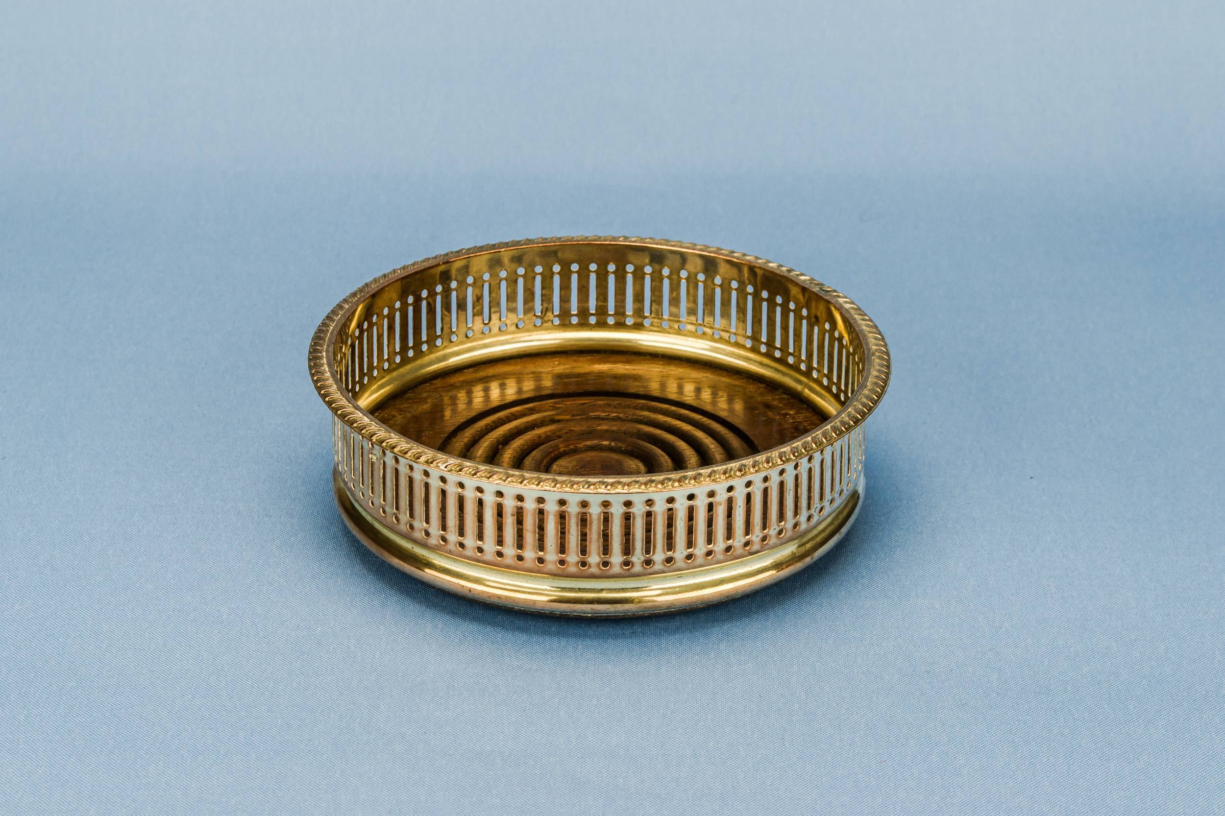Silver Plated and — Large silver plated coaster