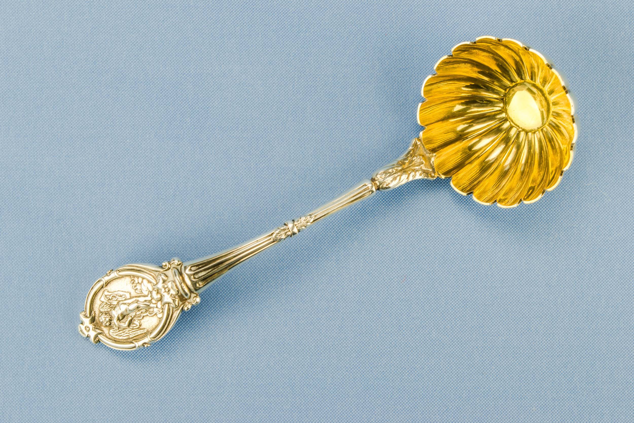 Silver Plated and — 2 dessert serving spoons 6