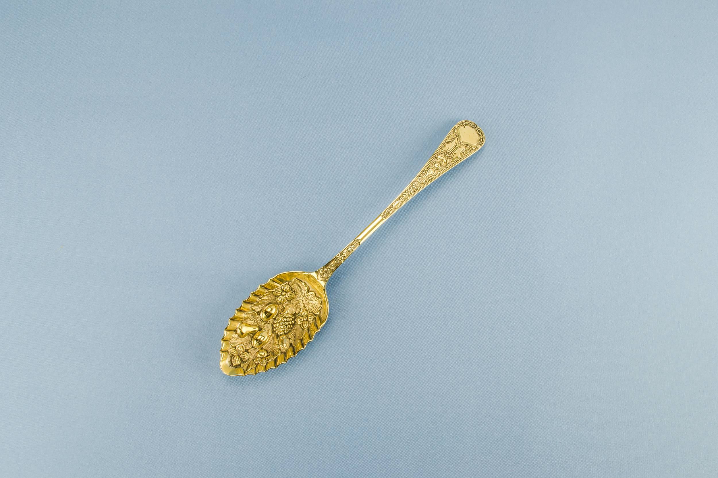 Silver Plated Metal — Large serving spoon