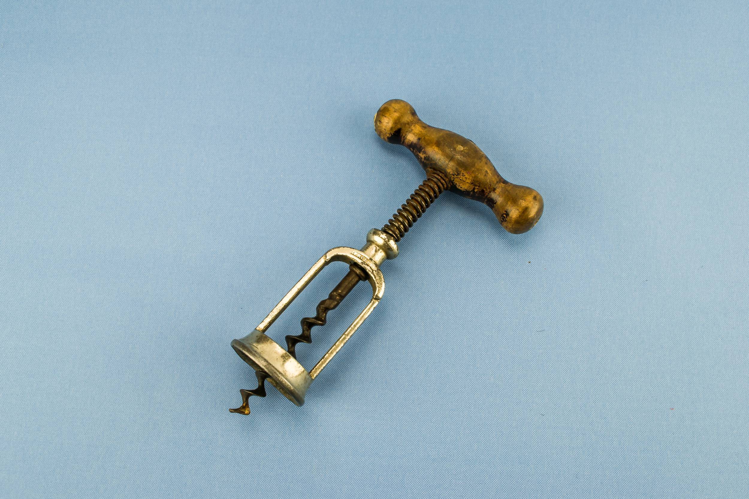 Metal Wood Antique — Mechanical corkscrew