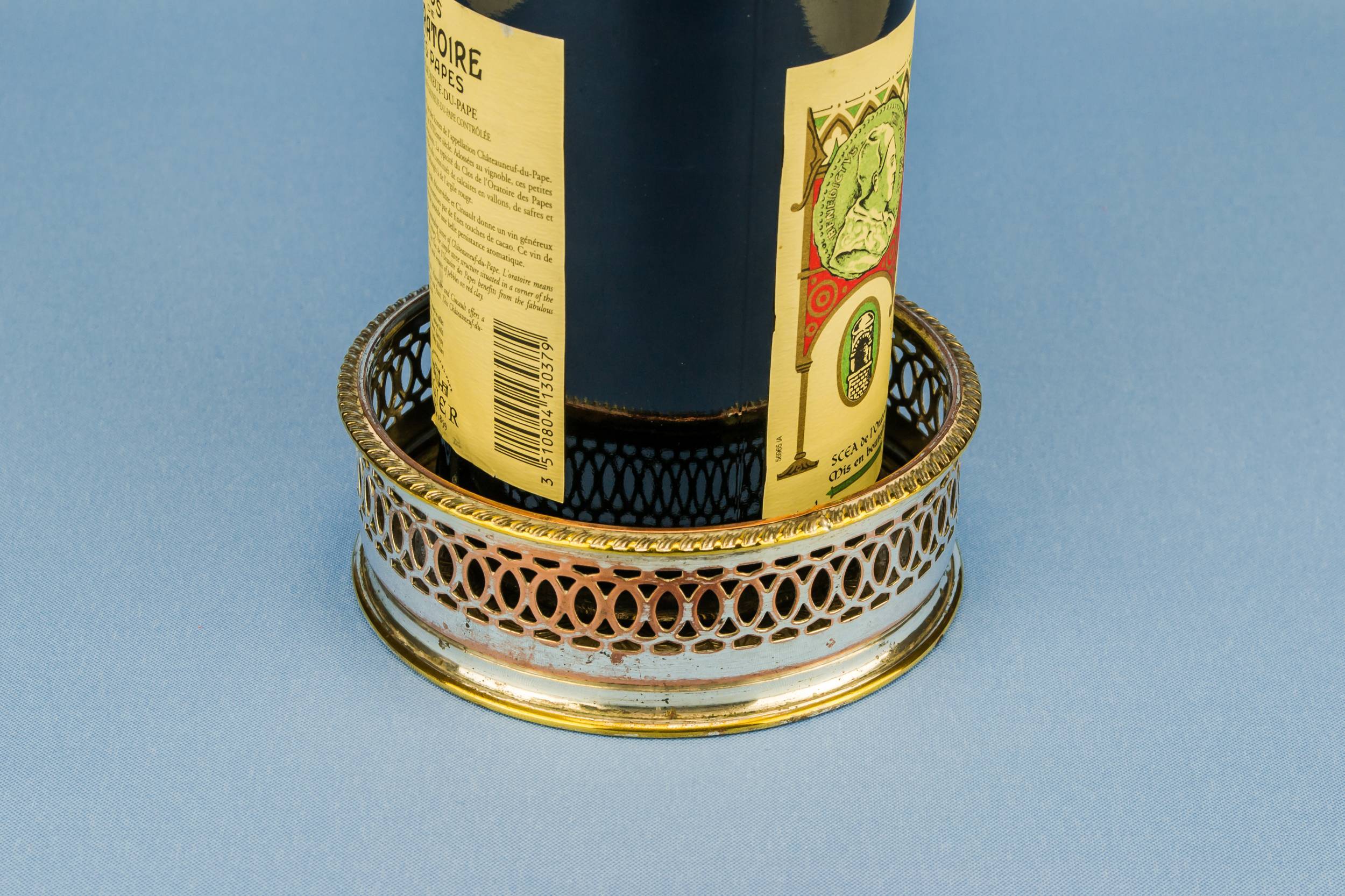Silver Plated Wine — Silver plated metal coaster 2