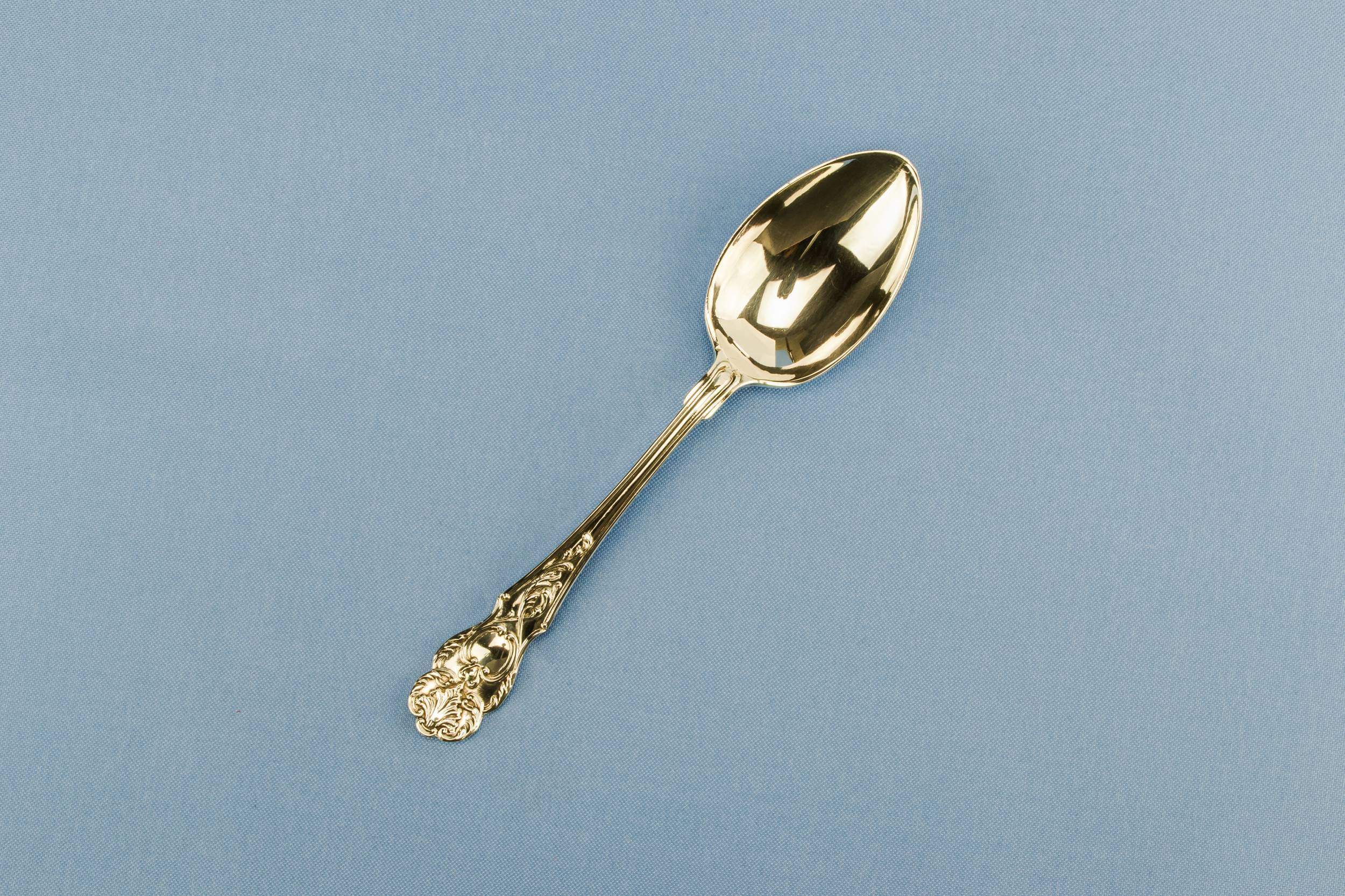 Silver Plated Dessert — Silver plated serving spoon