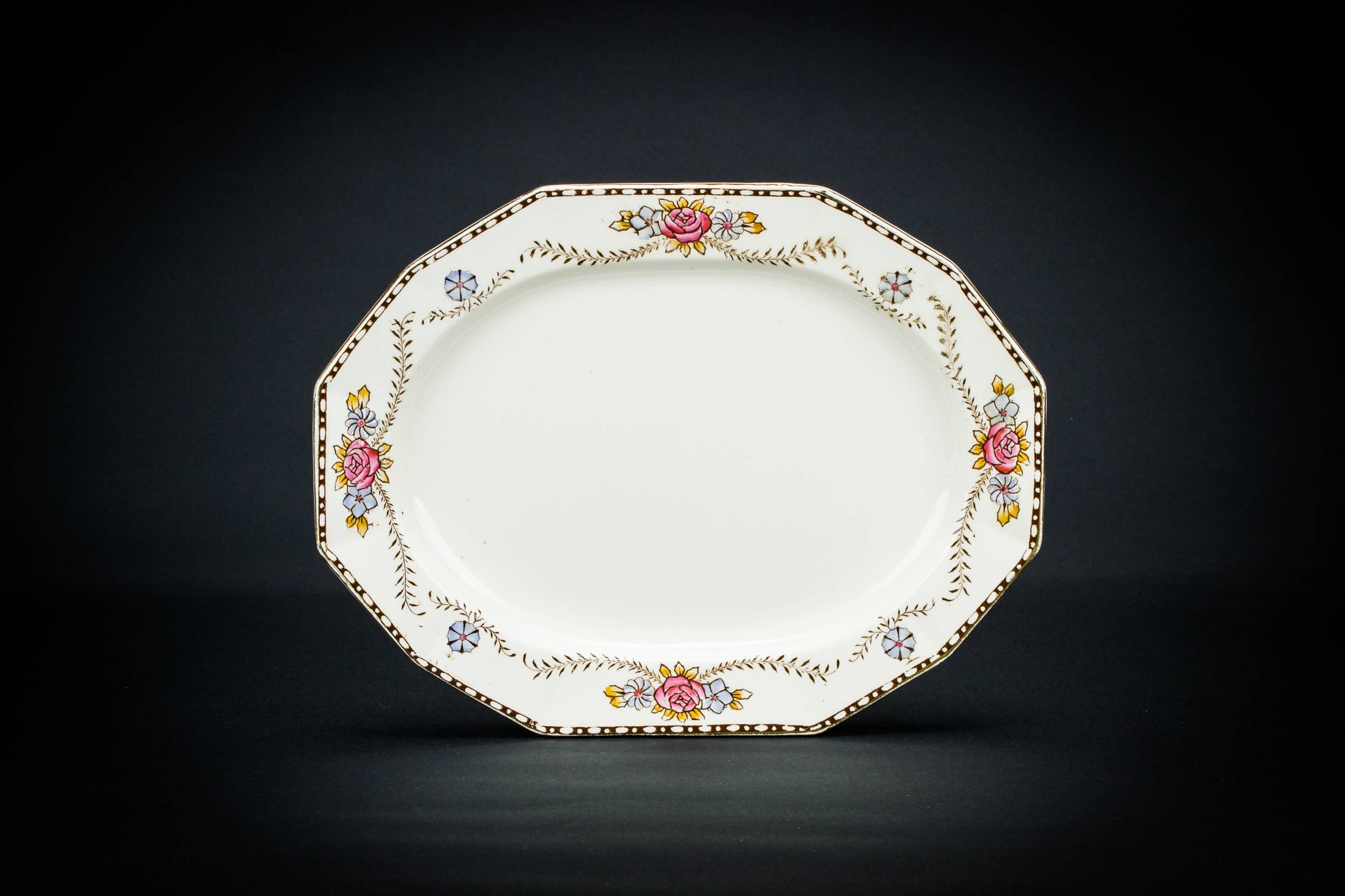 Elegant Art Deco — Floral serving platter