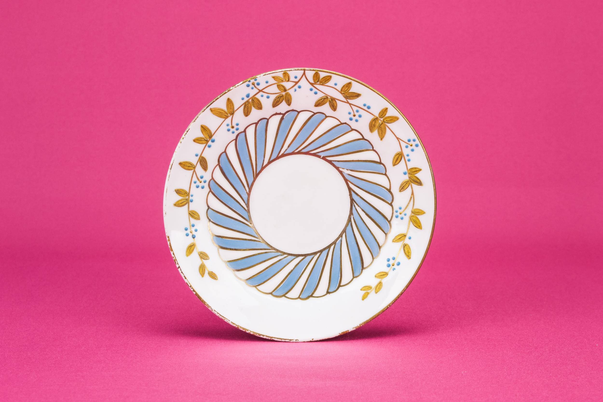 Persons Antique Aesthetic — 5 turquoise and gold saucers