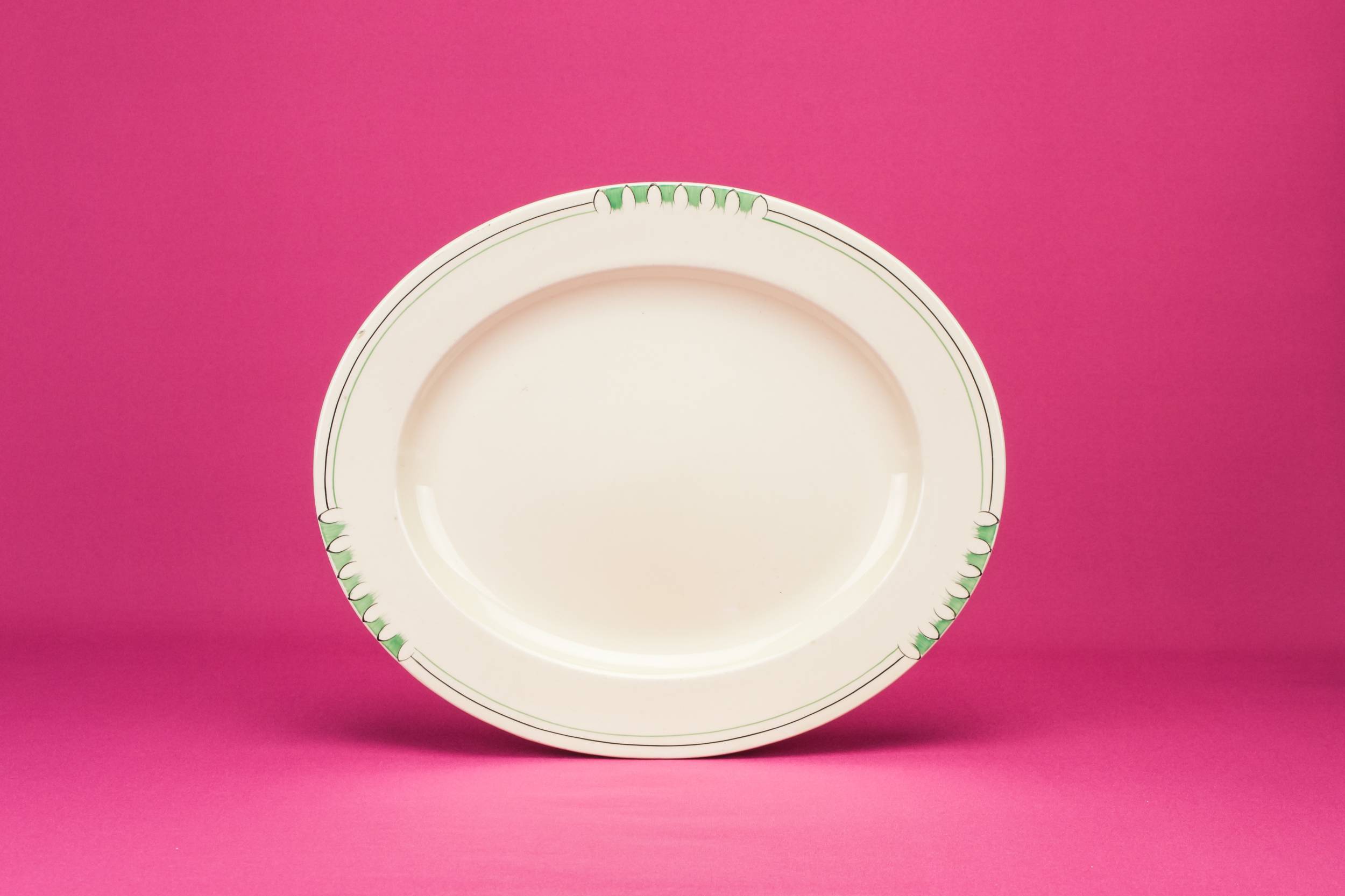 Porcelain Vintage Floral — Art Deco serving platter
