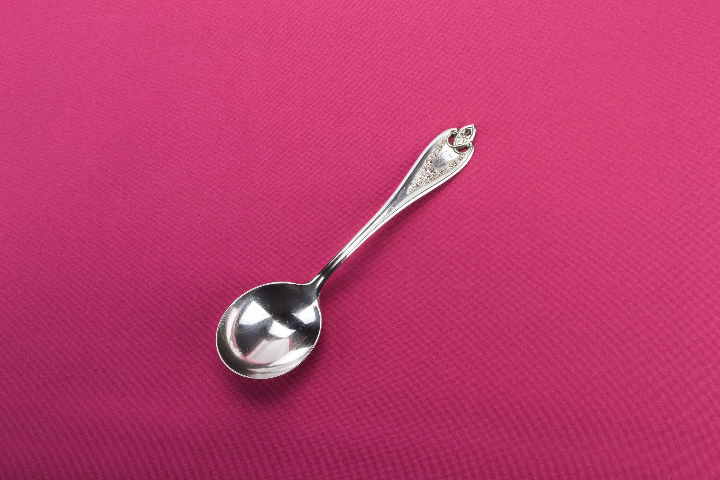 Neo-classical Opulent SPOONS — 6 silver plated soup spoons
