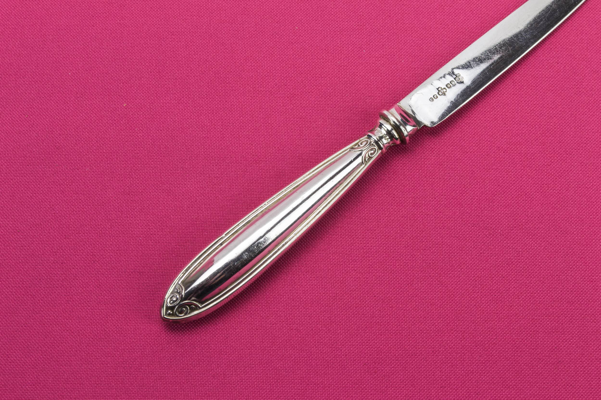 Silver Plated Metal — 6 silver plate fruit knives 2