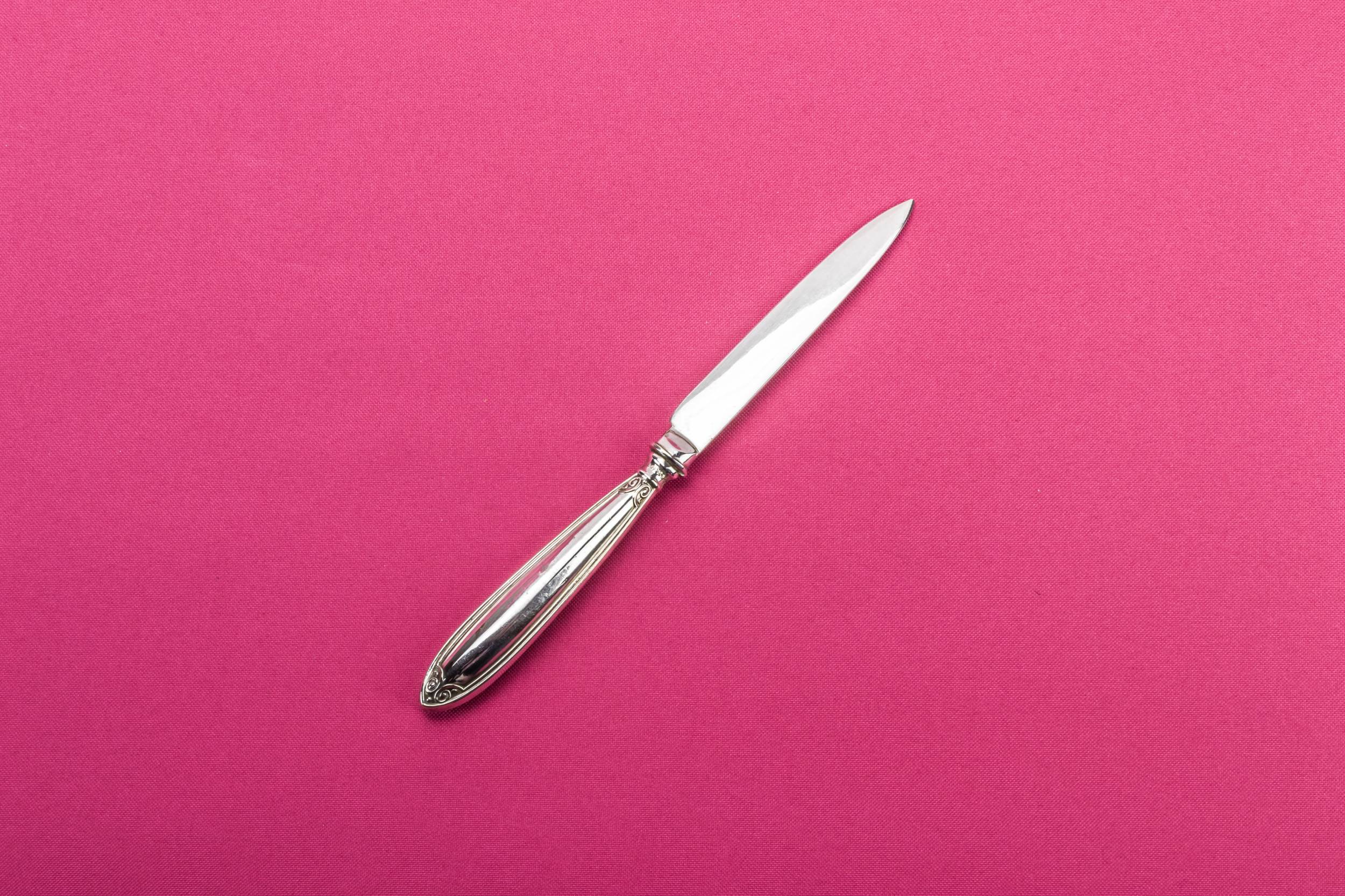 Silver Plated Metal — 6 silver plate fruit knives